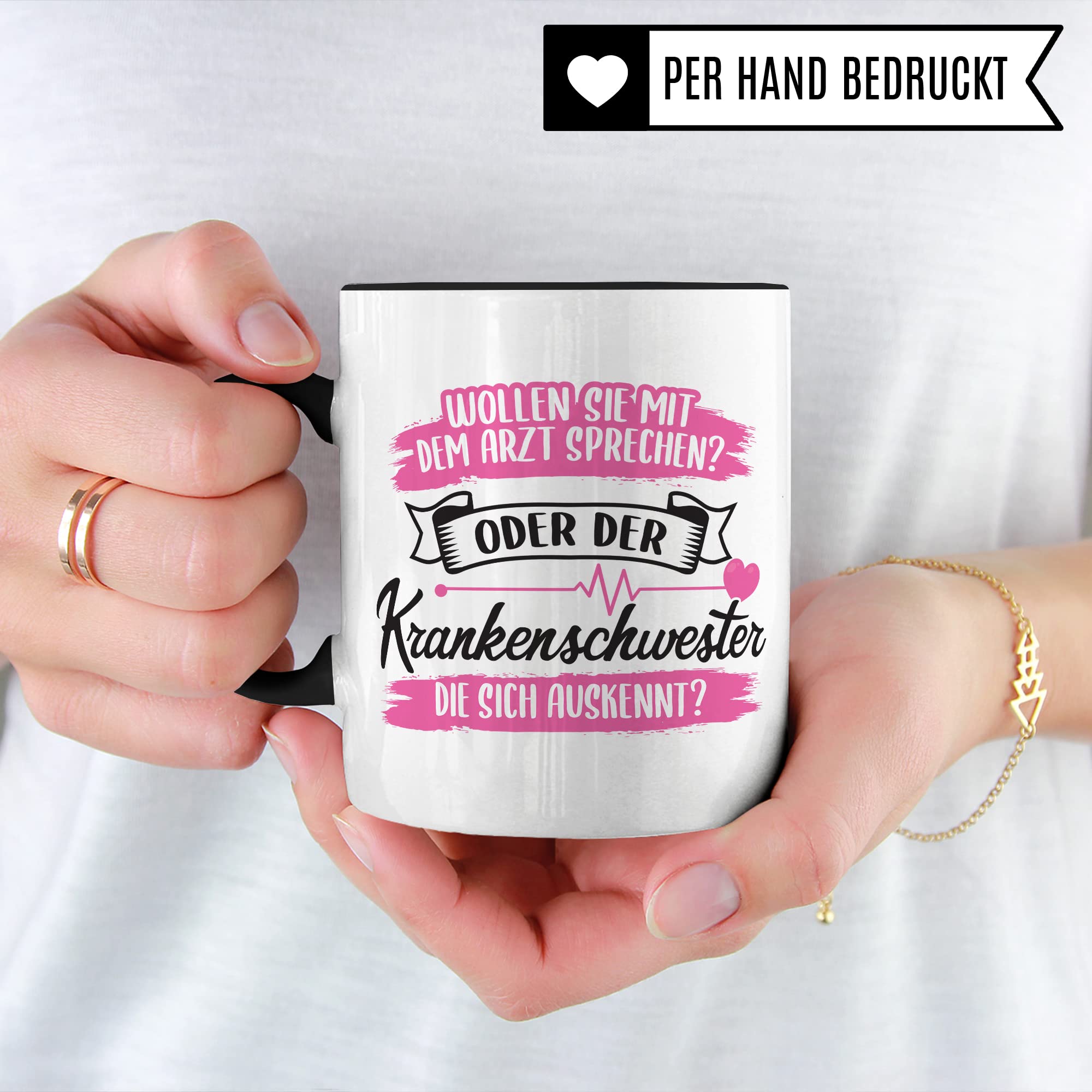 Krankenschwester Tasse - Geschenk für die Krankenschwester die sich auskennt - Krankenschwester Arzthelferin Medizinische Fachangestellte Kaffee-Becher