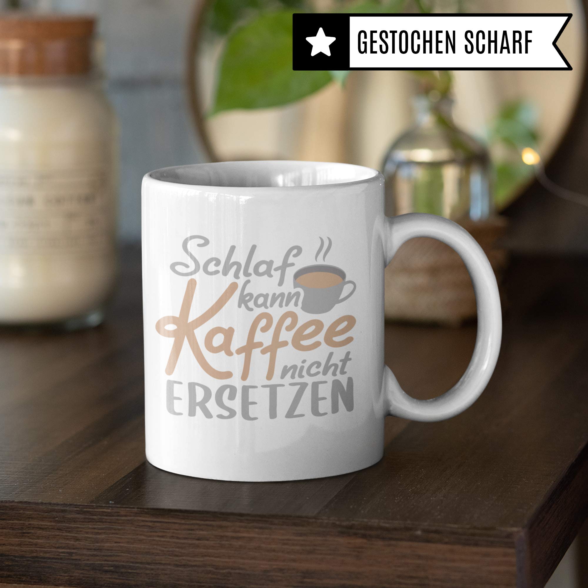 Tasse mit Spruch Kaffee, Kaffee Geschenk lustig, Kaffeetasse Spruch Geschenkidee, Morgenmuffel Koffein Büro lustig, Arbeit Kaffeeliebhaber Kaffeetrinker Kaffeebecher