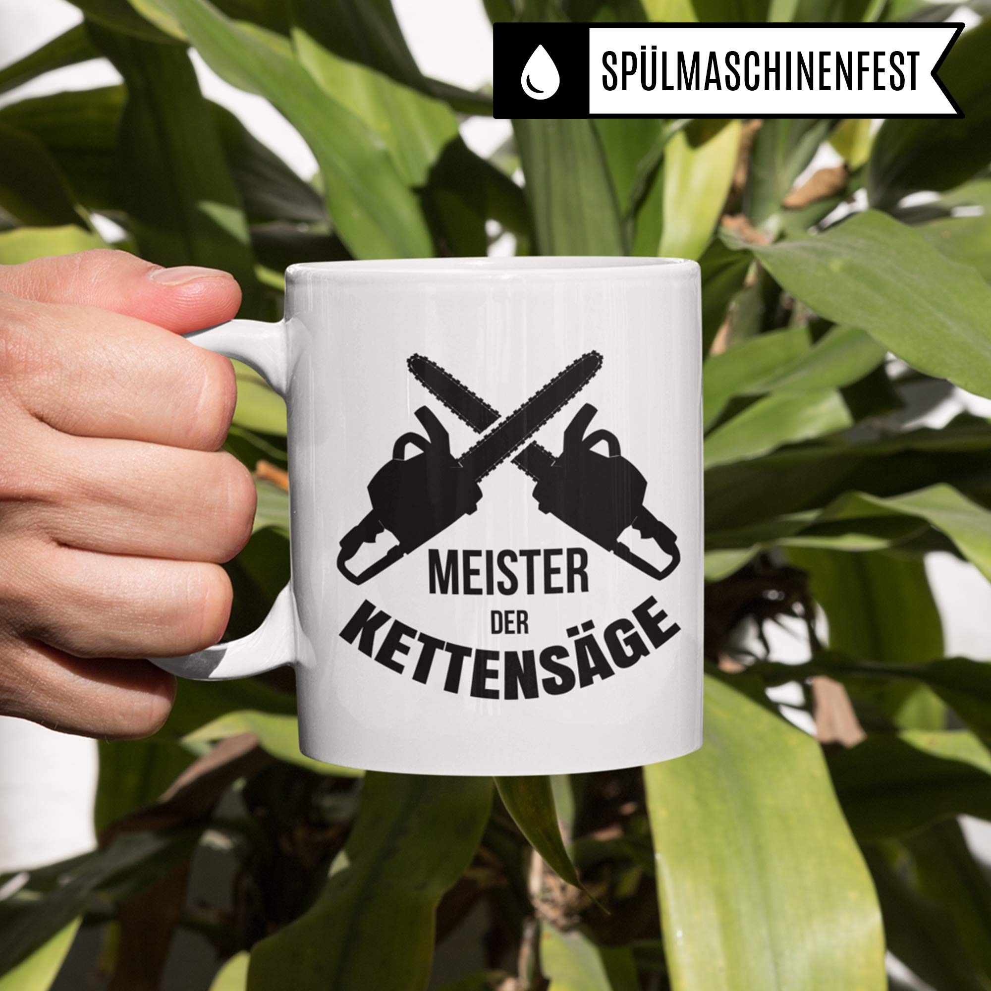 Pagma Druck Kettensäge Tasse, Holzfäller Becher Waldarbeiter Förster Geschenk, Spruch Forstwirt Wald Holz Sägen Geschenkidee, Holzarbeiten Bäume Kaffeetasse lustig