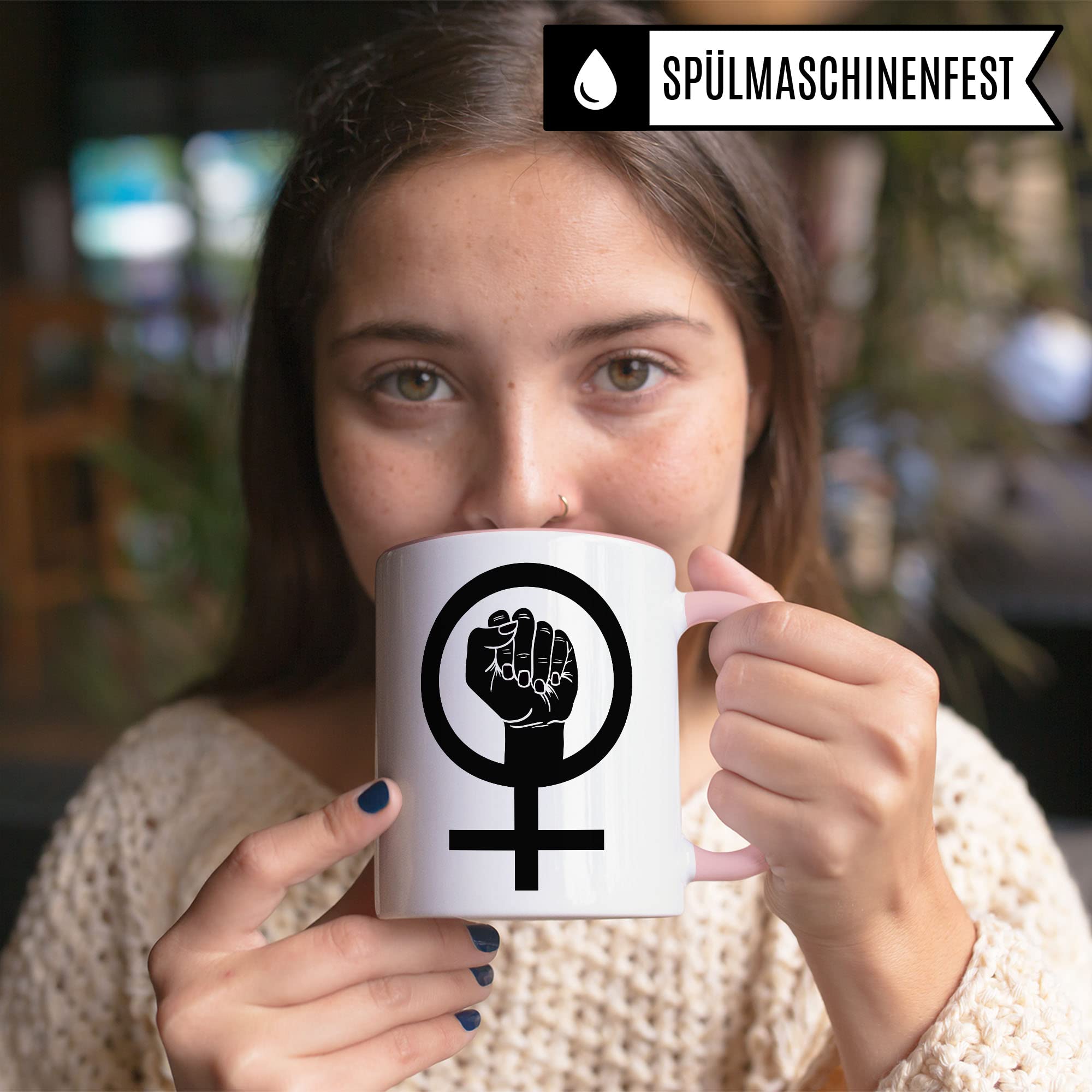 Feminismus Tasse Geschenkidee Kaffeetasse Geschenk für Female Empowerment Kaffeebecher Feministin Becher