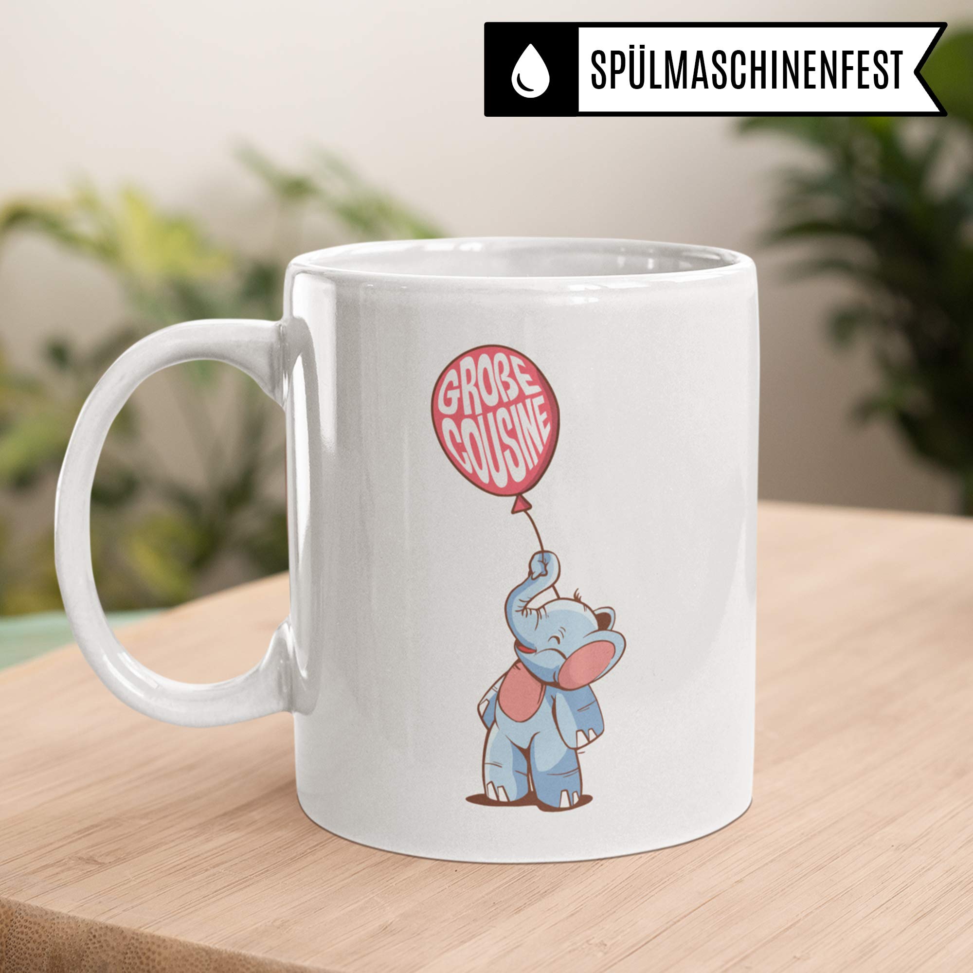 Pagma Druck Cousine Tasse, große Cousine Geschenkideen, Nichte Kaffeetasse Geschenk Cousine Becher lustig, Kaffeebecher Familie Kusine Spruch