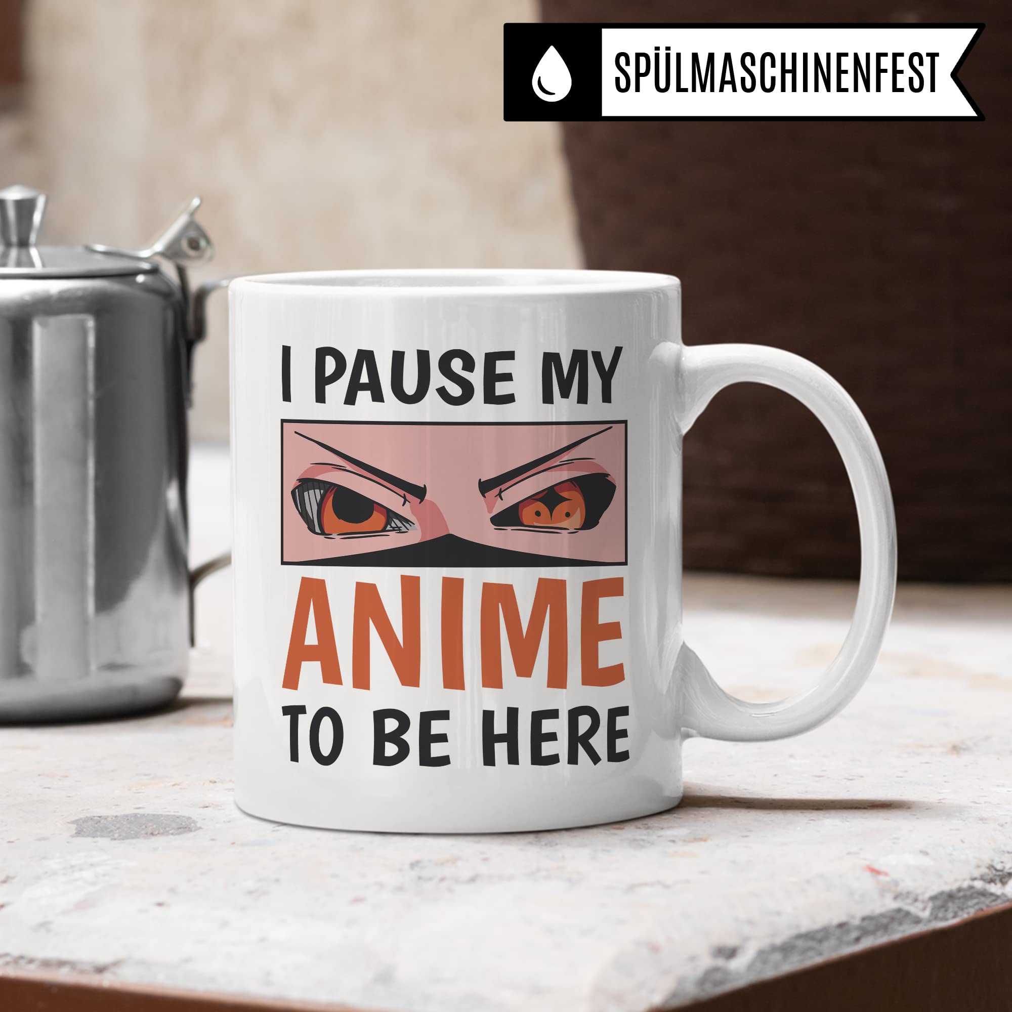 Anime Kaffeetasse, Japan Geschenk, Manga Kaffeebecher, Tasse Humor Witz Geschenkidee für Animefan, Manga Becher