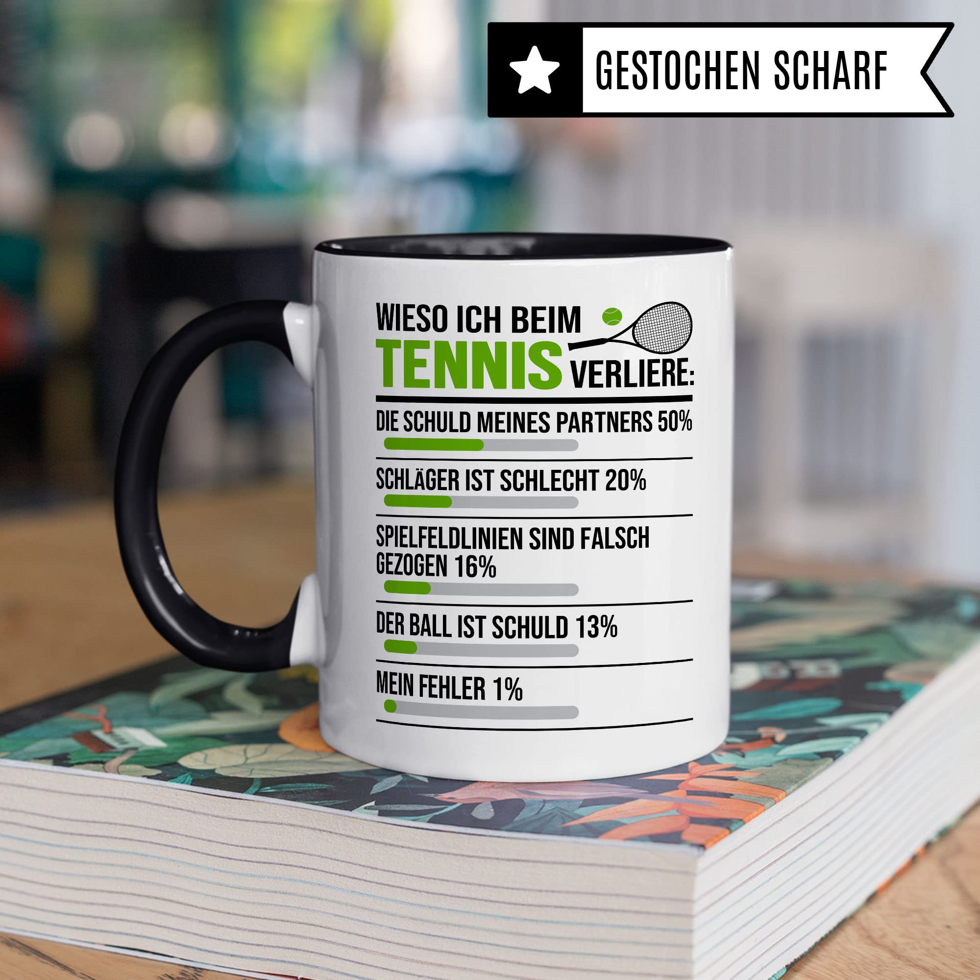 Tennis Tasse, Wieso Ich beim Tennis verliere Tennis-Spruch, Geschenk Tennisspieler Tennis-Spielerin, Tennisprofi Tennisliebhaber, Geschenkidee Kaffeetasse Kollegen Spielpartner