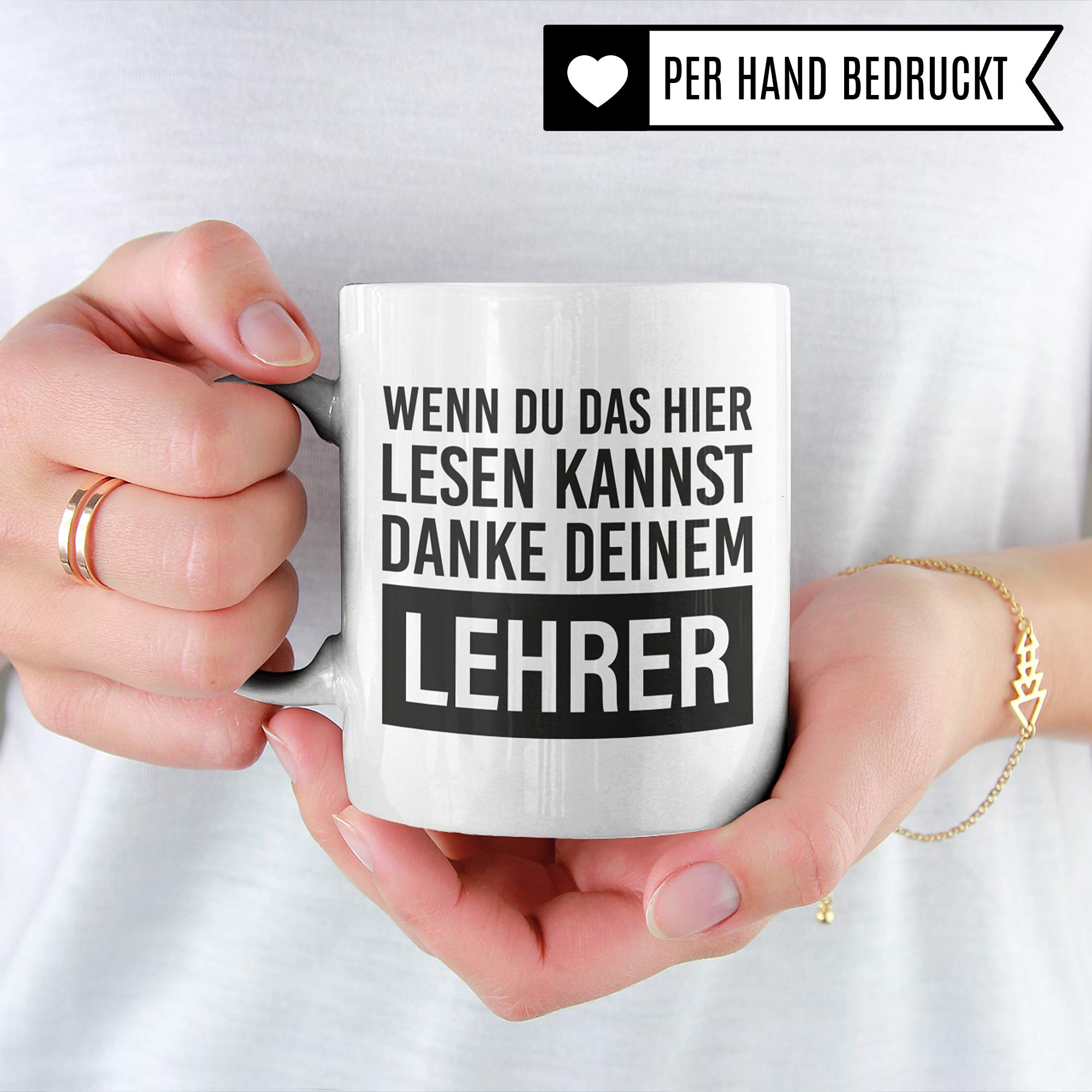 Pagma Druck Lehrer Tasse lustig, Geschenk für Lehrer, Deutsch Lehrer Tasse Geschenk, Grundschule Gymnasium Mittelschule Realschule Becher, Deutschlehrer Kaffeetasse Witz, Lehrerin Tasse