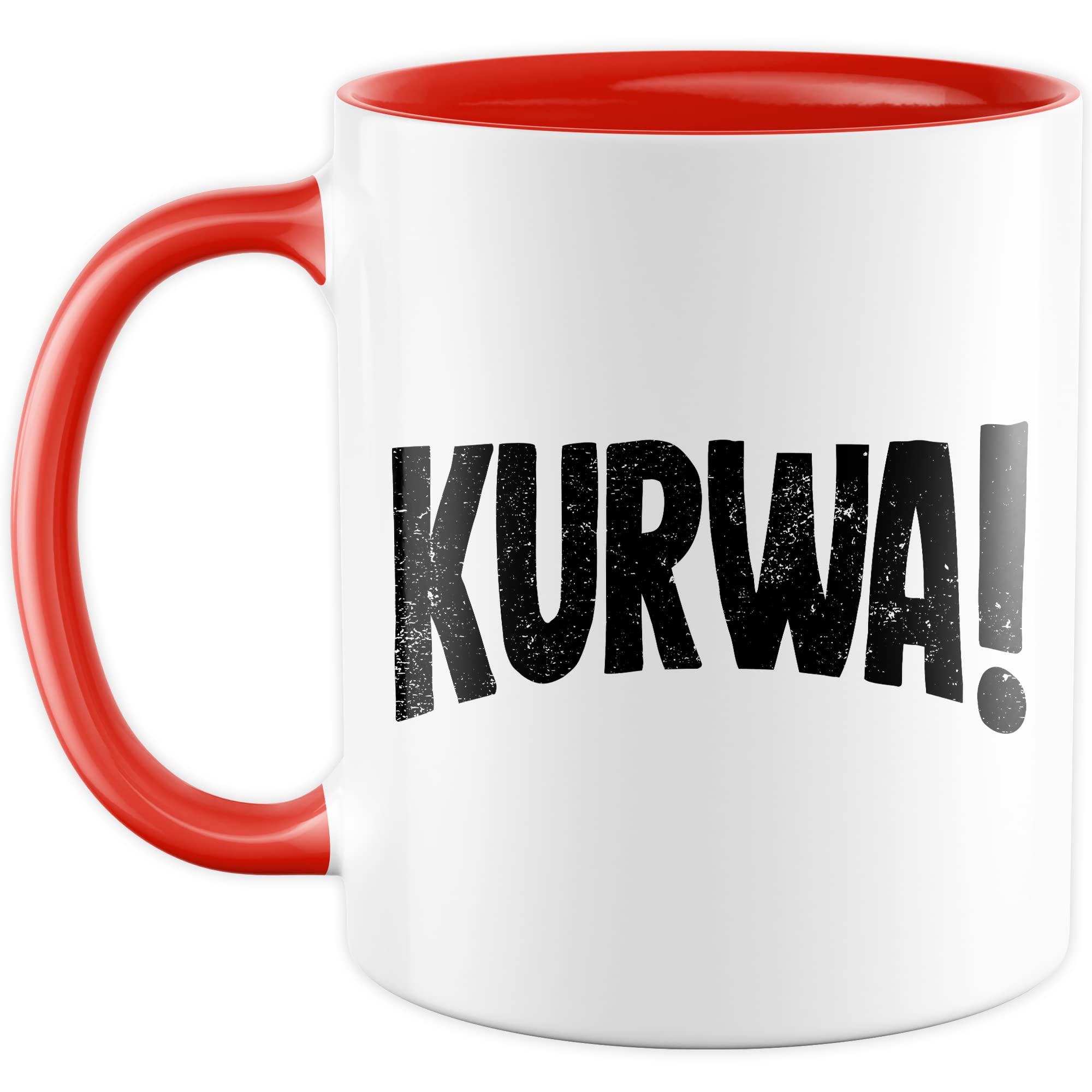 Kurwa Tasse lustige Kaffeetasse mit Spruch polnisch Kaffee-Becher Polen Witz kurwa mac Geschenkidee Pole Polin Geschenk Ostblock Polnisch Sarkasmus Schimpfwort Beleidigung Sprache