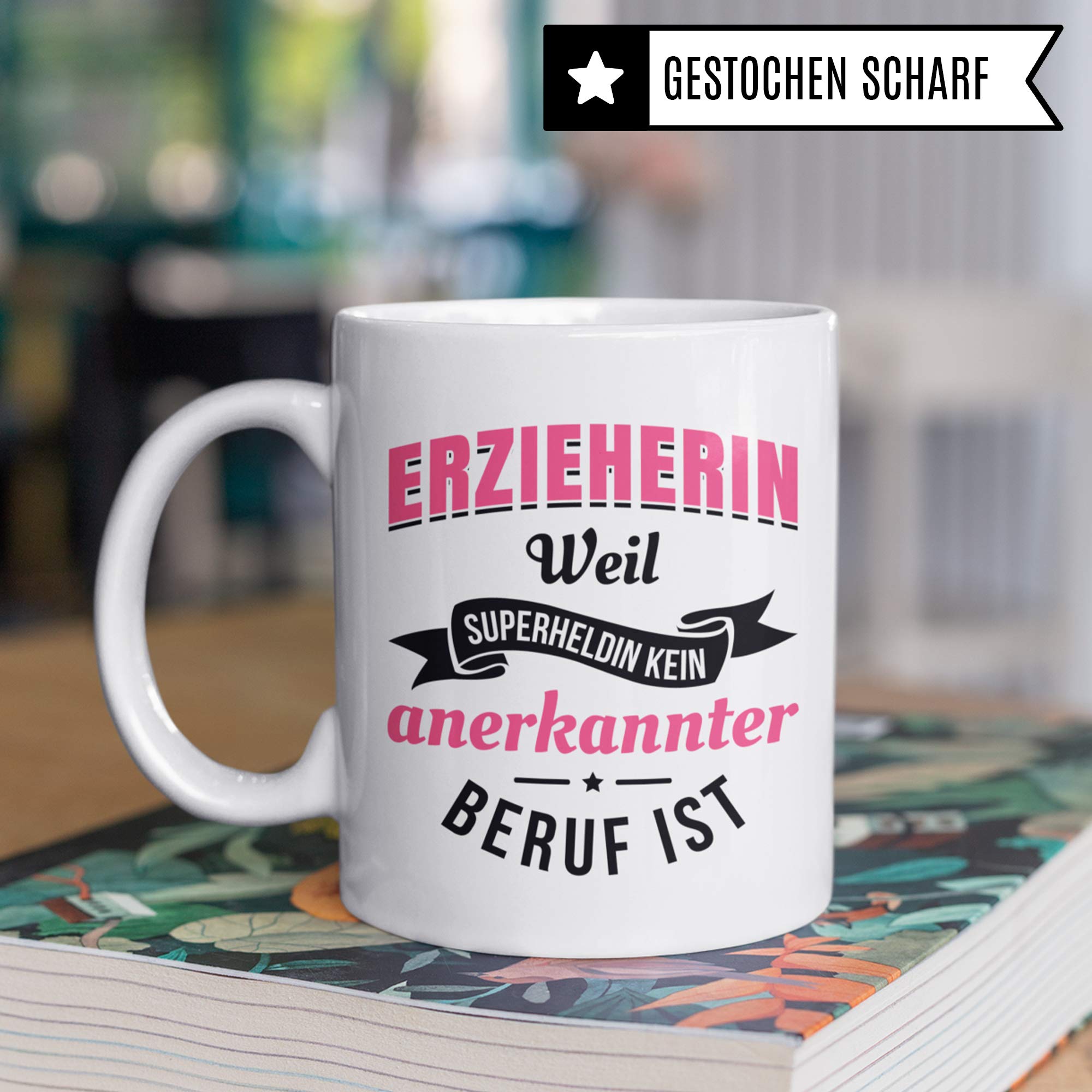 Pagma Druck Tasse Erzieherin, Abschiedsgeschenk Kindergarten Becher, Erzieherin Geschenk Erzieher Kaffeetasse, Geschenkidee für Erzieherin Abschied, Kaffeebecher Kindergärtnerin Kita Dankeschön