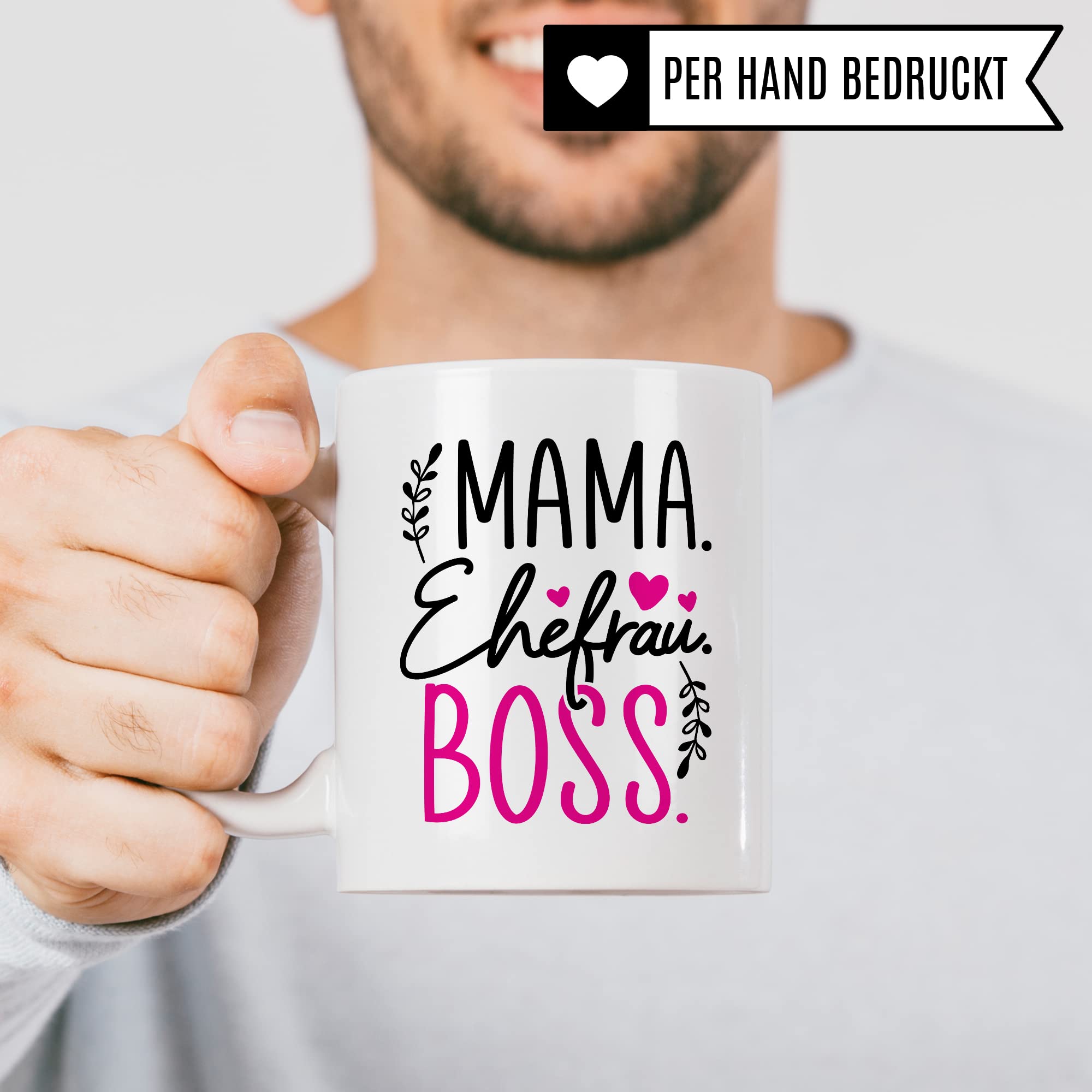 Tasse Mama Geschenk, Mama Ehefrau Boss Geschenkidee Kaffeetasse mit Spruch lustig Kaffee-Becher Mutter Chef Teetasse Muttertag Kaffee-Tasse