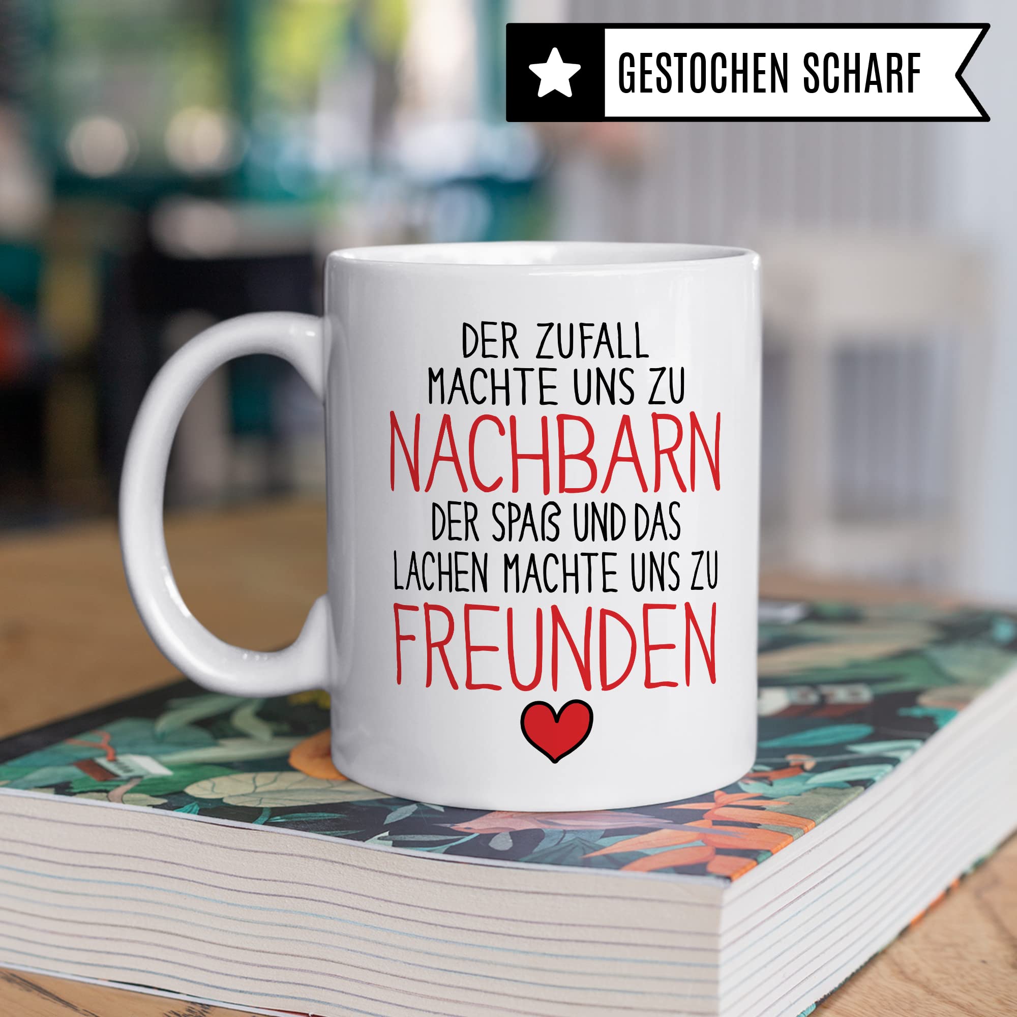 Tasse Nachbarin Geschenk Geburtstag Nachbar Abschied, Kaffeetasse Nachbarschaft Freundschaft Nachbarschaftsgeschenke Frauen Frau Kaffee-Becher