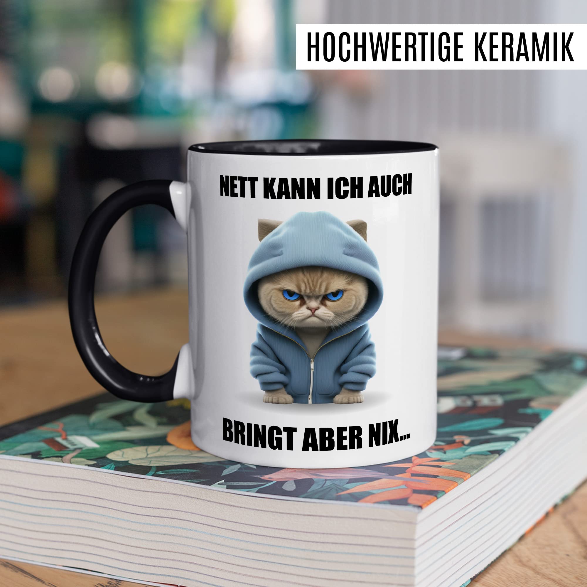 Katzen Tasse Katze Geschenk lustig Katzenmama Geschenkidee Kater Kaffeebecher Katzenpapa Teetasse