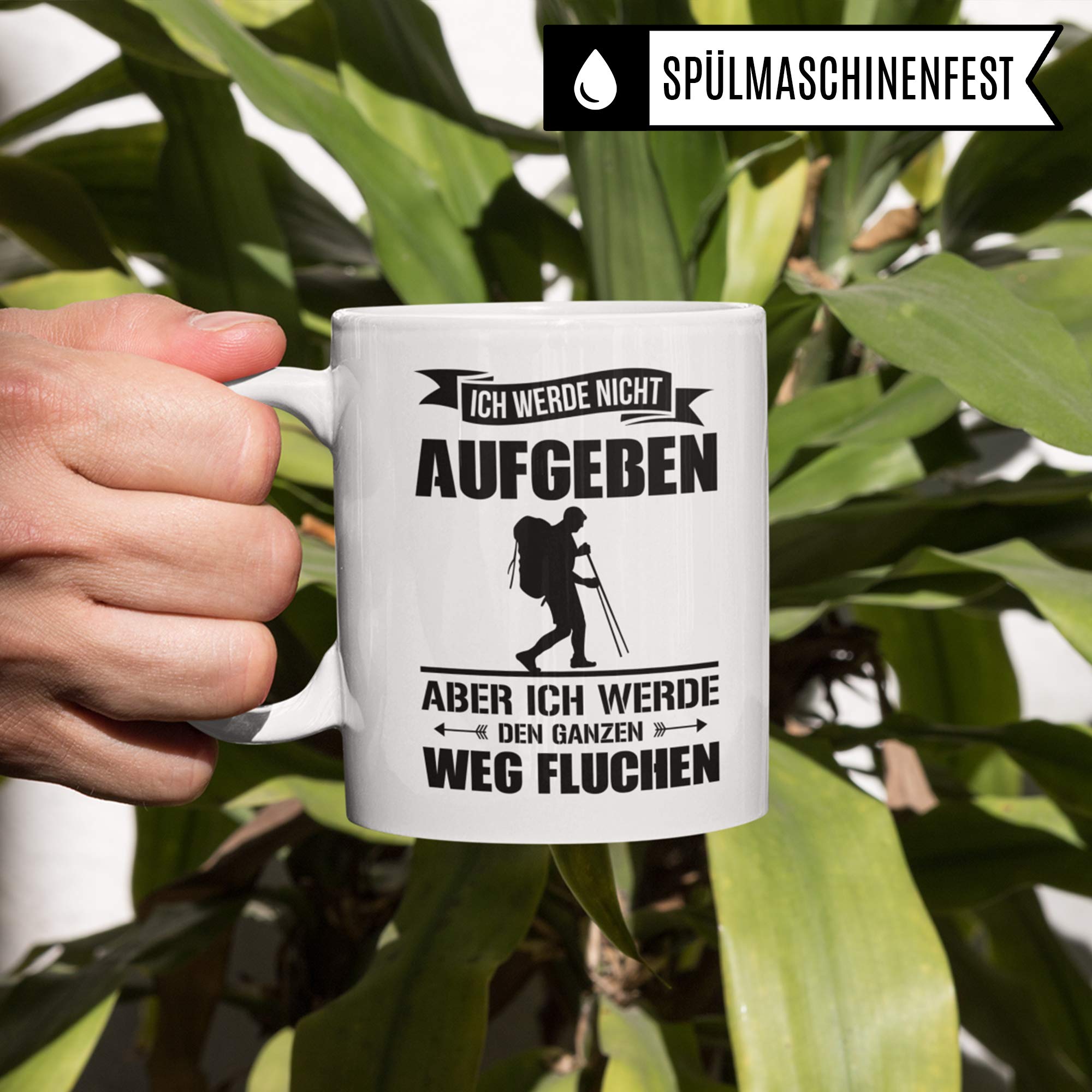 Pagma Druck Wandern Tasse, Berg Geschenk, Kaffeetasse Wanderung Bergsteigen Berggehen Spruch, Berge Gebirge Alpen Becher, Mountains Kaffeebecher für Wanderer & Bergsteiger