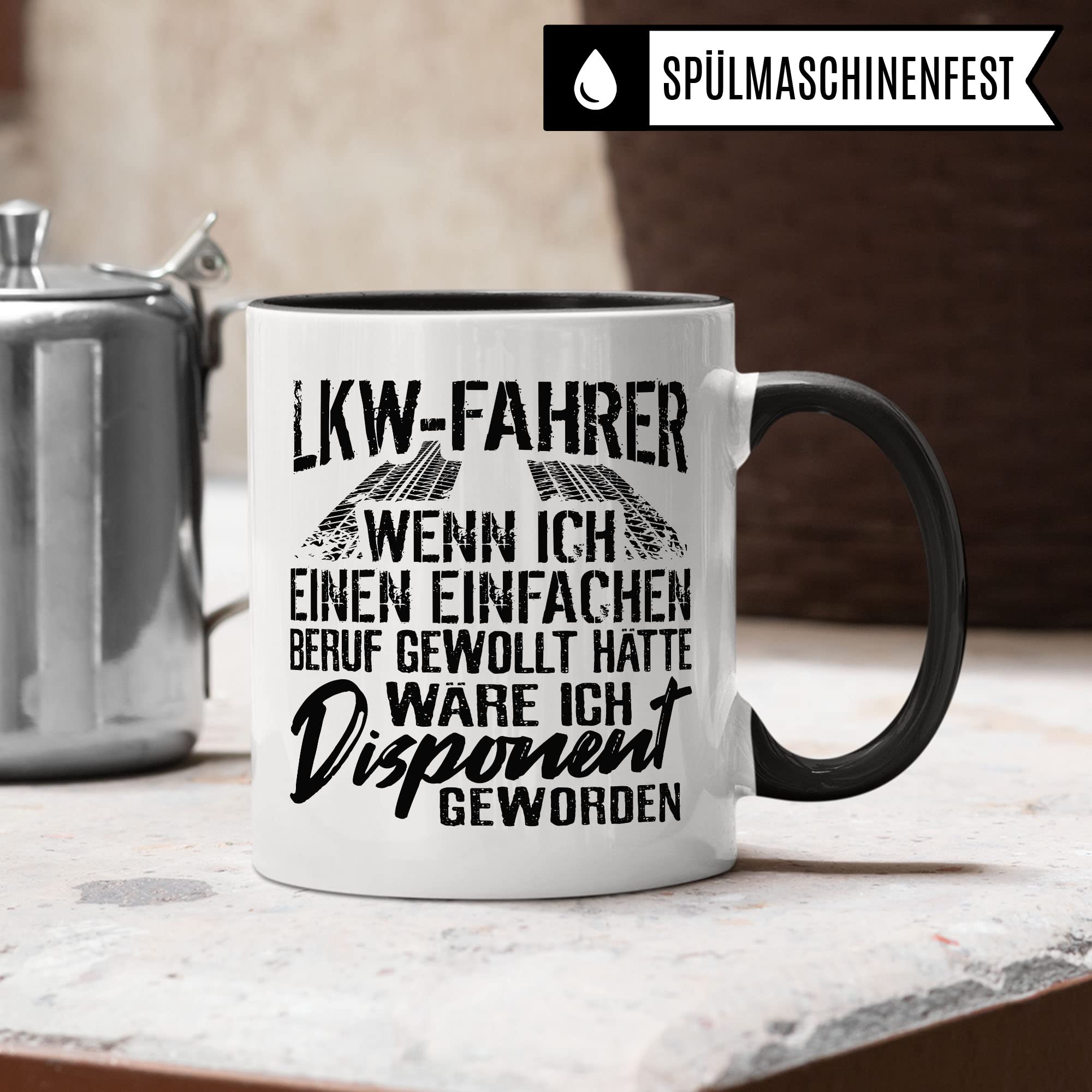 Lkw Fahrer Tasse Trucker Geschenk Lastwagen Kaffeebecher Kaffeetasse Humor Witz Geschenkidee für Lastwagenfahrer LKW-Fahrer Becher