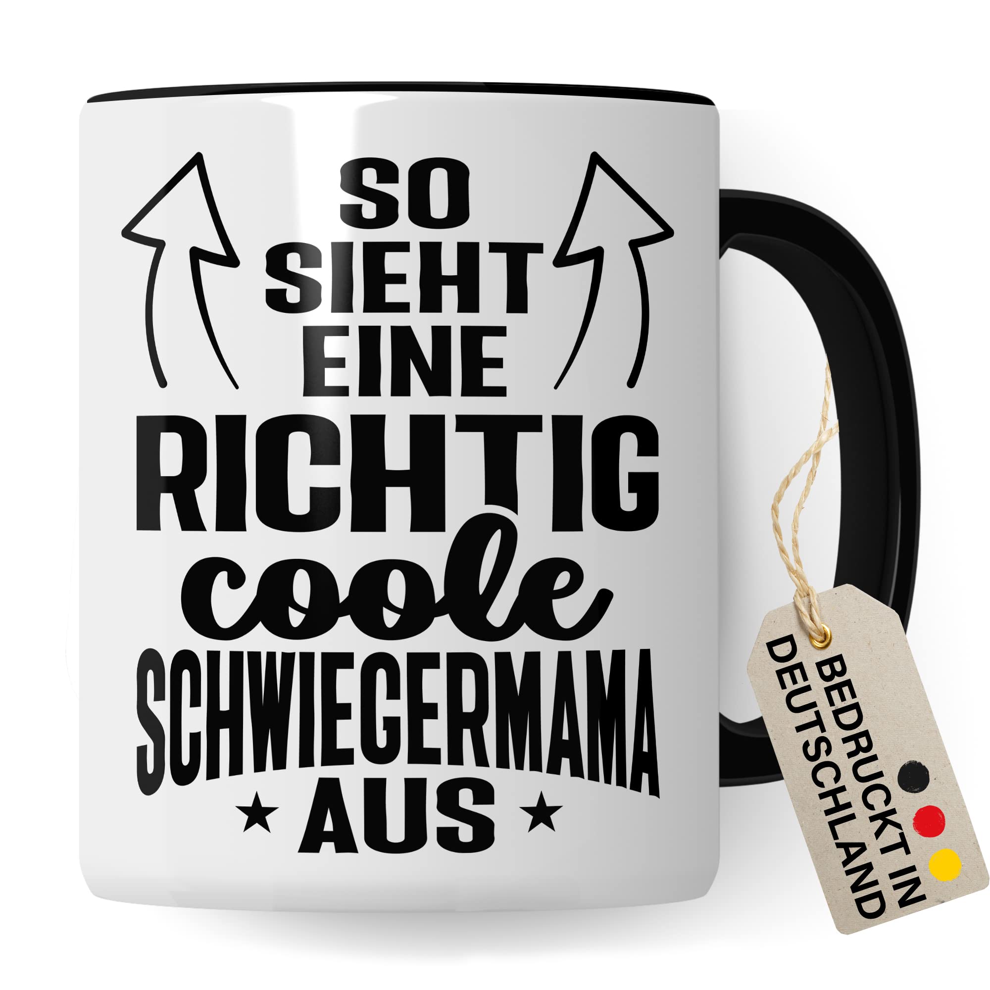 Tasse Geschenk Schwiegerpapa, So sieht ein richtig cooler Schwiegerpapa aus Geschenkidee Schwiegervater Kaffetasse mit Spruch Kaffee-Becher Familie Teetasse