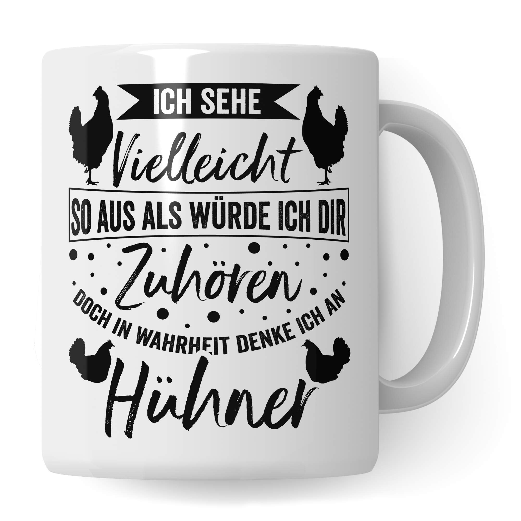 Pagma Druck Hühner Geschenk Tasse Huhn Becher Geschenkidee Kaffeetasse Hühnerhalter Spruch Hühnerstall Motiv Kaffeebecher