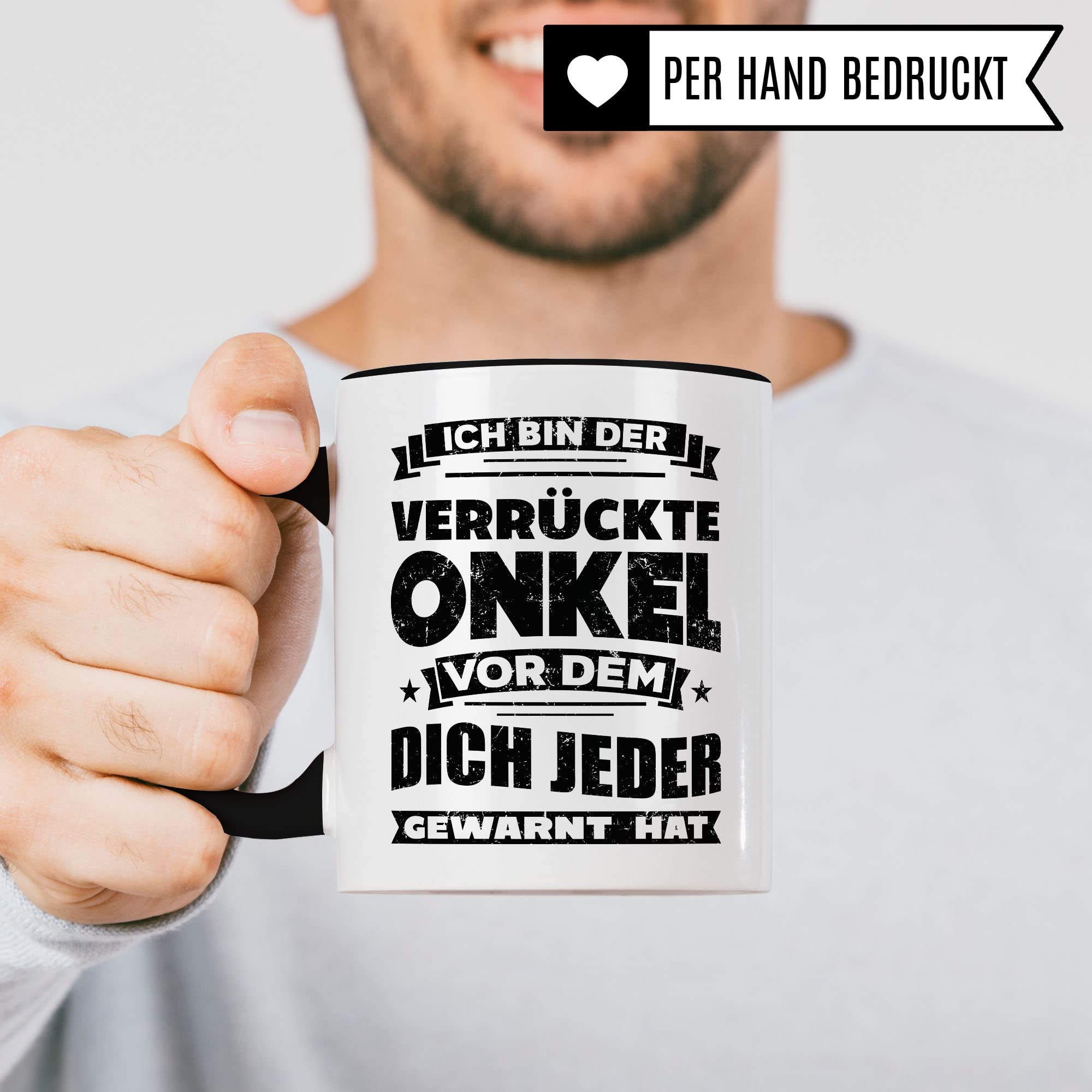 Onkel Tasse Geschenkidee Kaffeetasse Humor Witz Geschenk für Patenonkel Kaffeebecher Familie Becher