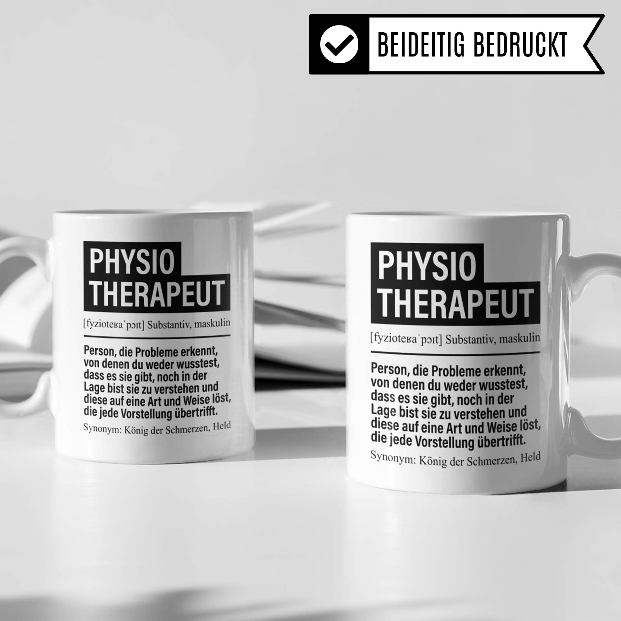 Tasse Physiotherapeut, Physiotherapie Geschenke Becher, Physiotherapeuten Kaffeetasse Geschenkidee Spruch, Kaffeebecher Krankengymnastik Physio Motiv lustig