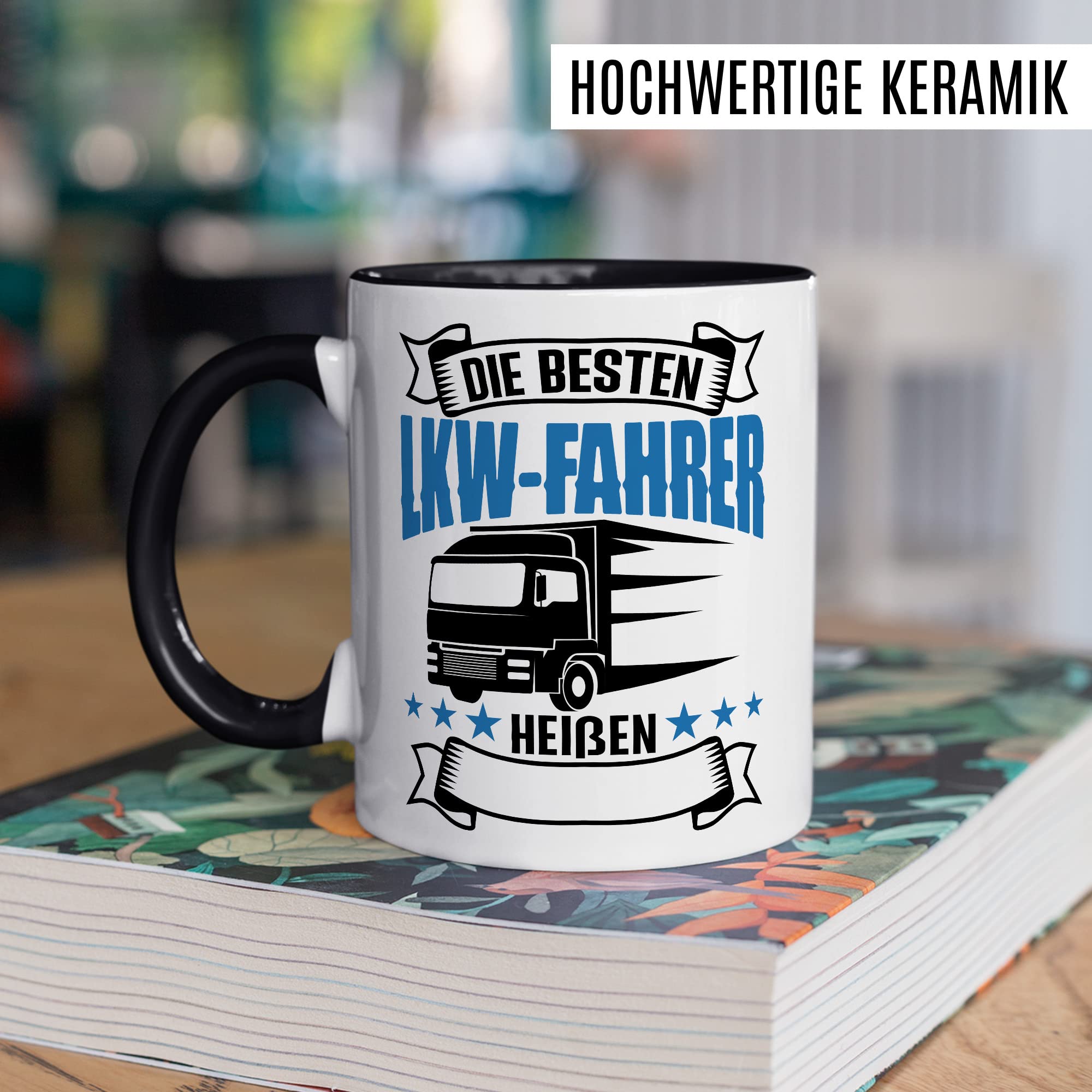 LKW Tasse personalisierbar Lkw Fahrer Kaffeetasse anpassbar Kaffee-Becher mit Wunsch Name lustig Geschenkidee persönlich Fernfahrer Geschenk Lastwagen Spediteur Custom Tasse mit Spruch