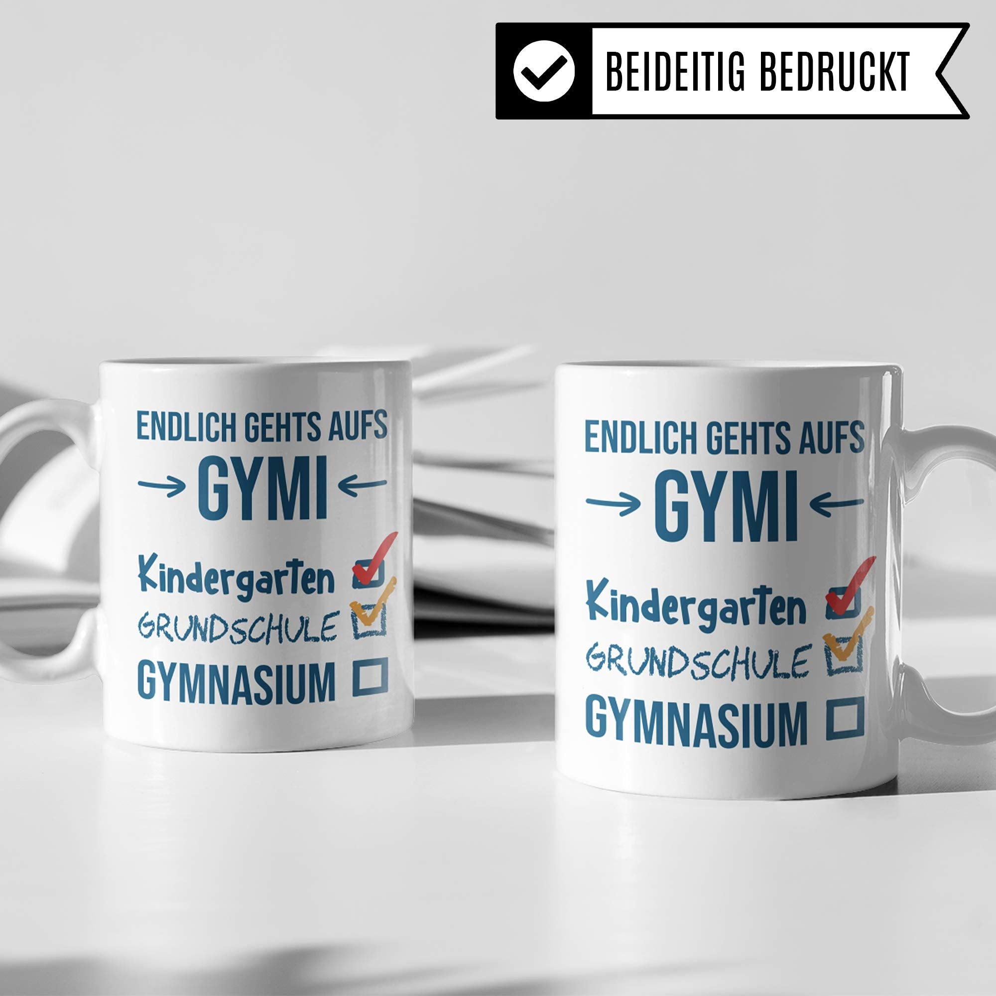 Pagma Druck Gymnasium Übertritt Tasse, Grundschule Gymnasium Übergang Geschenk, Becher Geschenkidee 5. Klasse Gymnasiast, Kakaobecher Schule Schüler