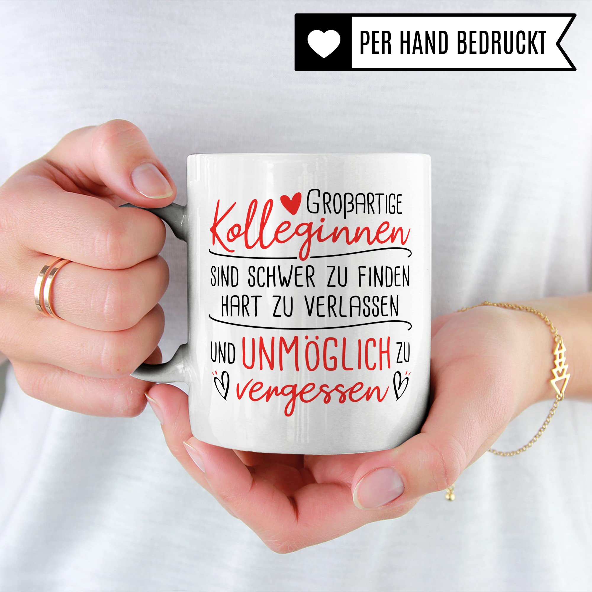 Tasse Kollegin Abschiedsgeschenk - Neuer Job Geschenk Frau Kaffeetasse - Geschenkidee Abschied Jobwechsel Rente Renteneintritt Verabschiedung Kolleginnen Kollege Kaffee-Becher