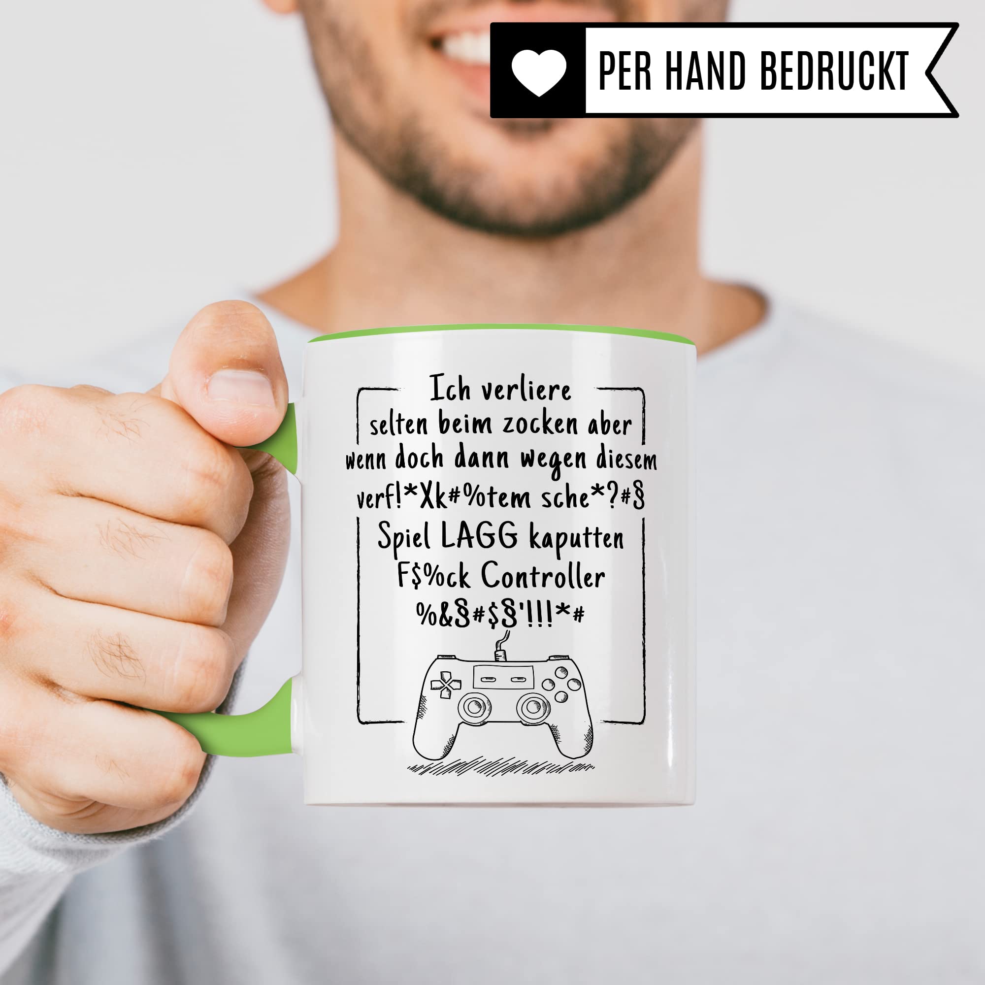 Tasse Gamer Witz lustiger Gaming Kaffee-Becher Zocker Kaffeetasse Controller Spruch Teetasse Nerd Geschenkidee Computer-Spiele Geschenk