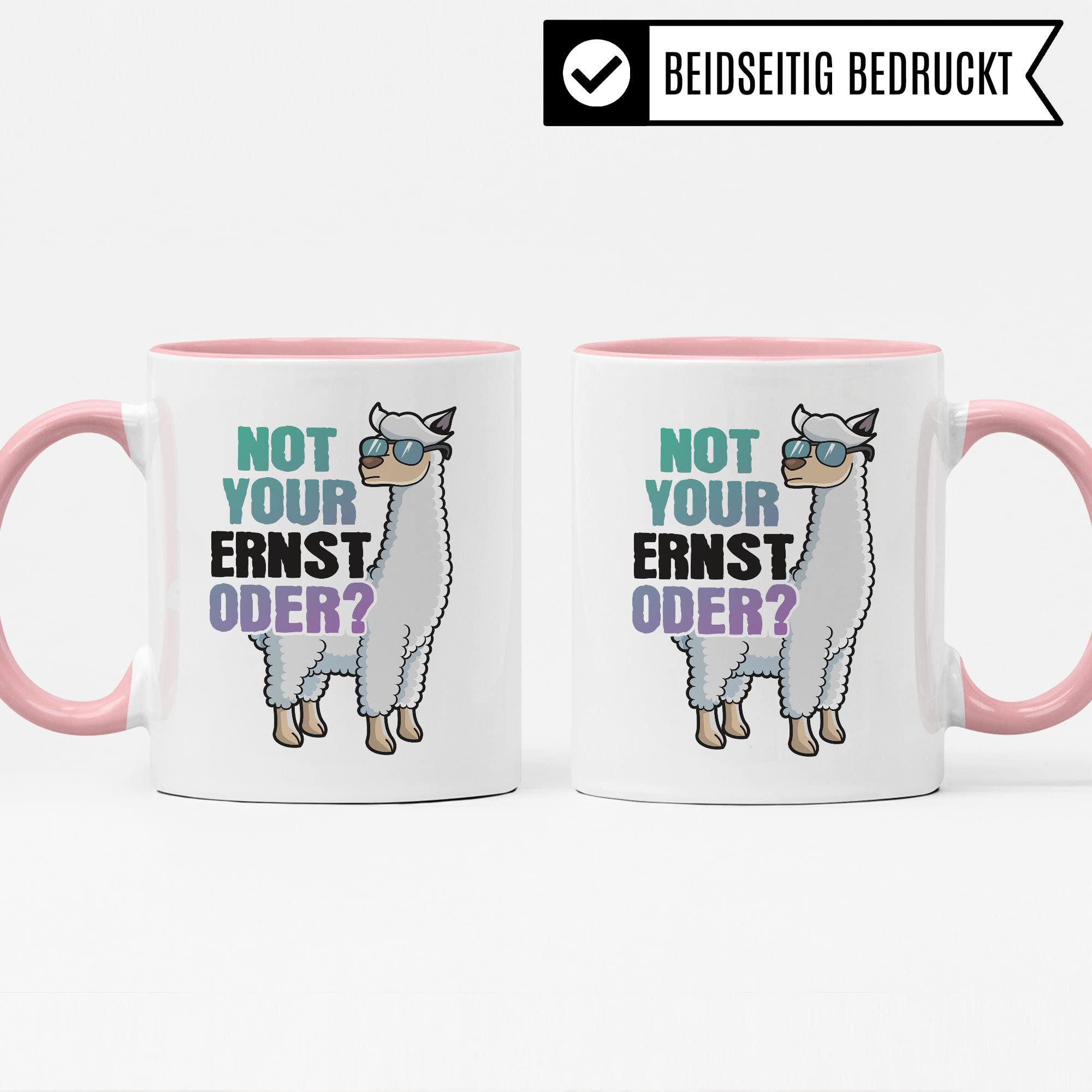 Tasse Alpaka-Motiv, Not your ernst oder? Spruch, Süßes Geschenk Alpakaliebhaber, süße Alpaka-Tasse Motiv Geschenkidee lustiger Spruch Beruf Freund Freundin Kollegen Kaffeetasse