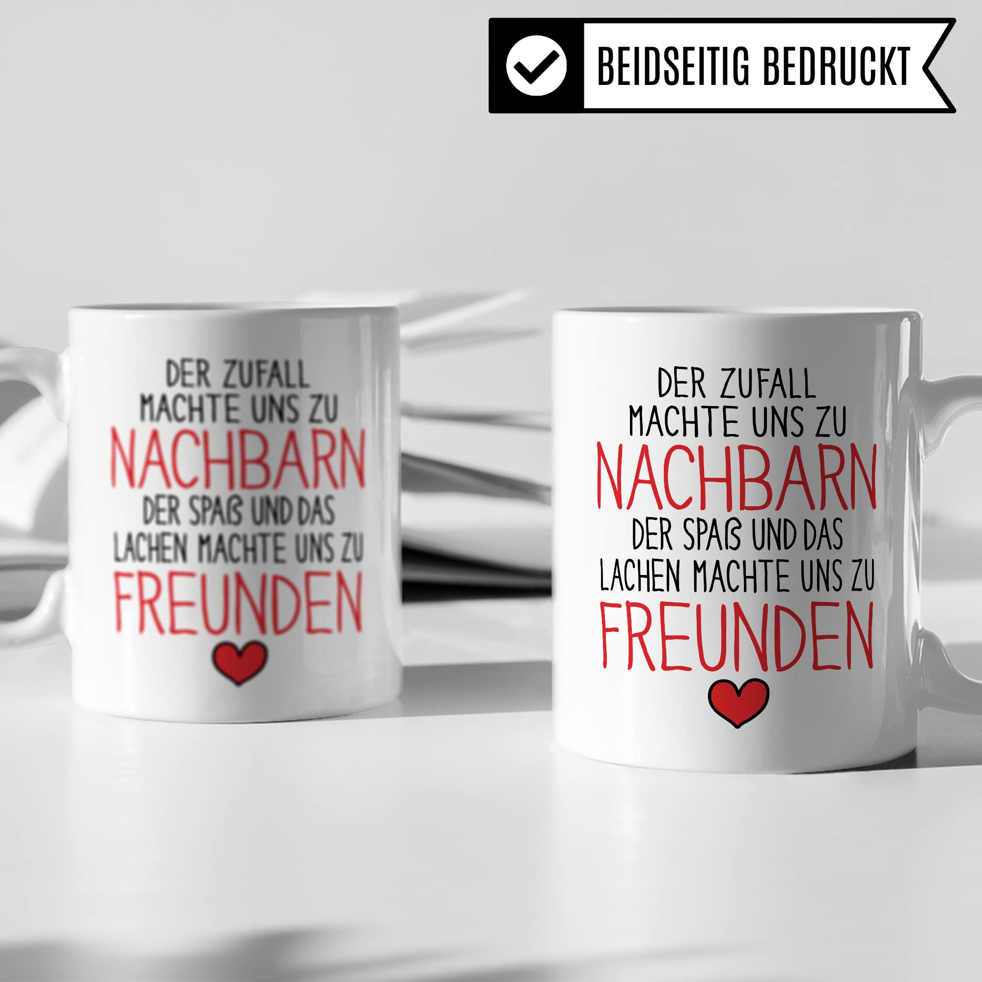 Tasse Nachbarin Geschenk Geburtstag Nachbar Abschied, Kaffeetasse Nachbarschaft Freundschaft Nachbarschaftsgeschenke Frauen Frau Kaffee-Becher