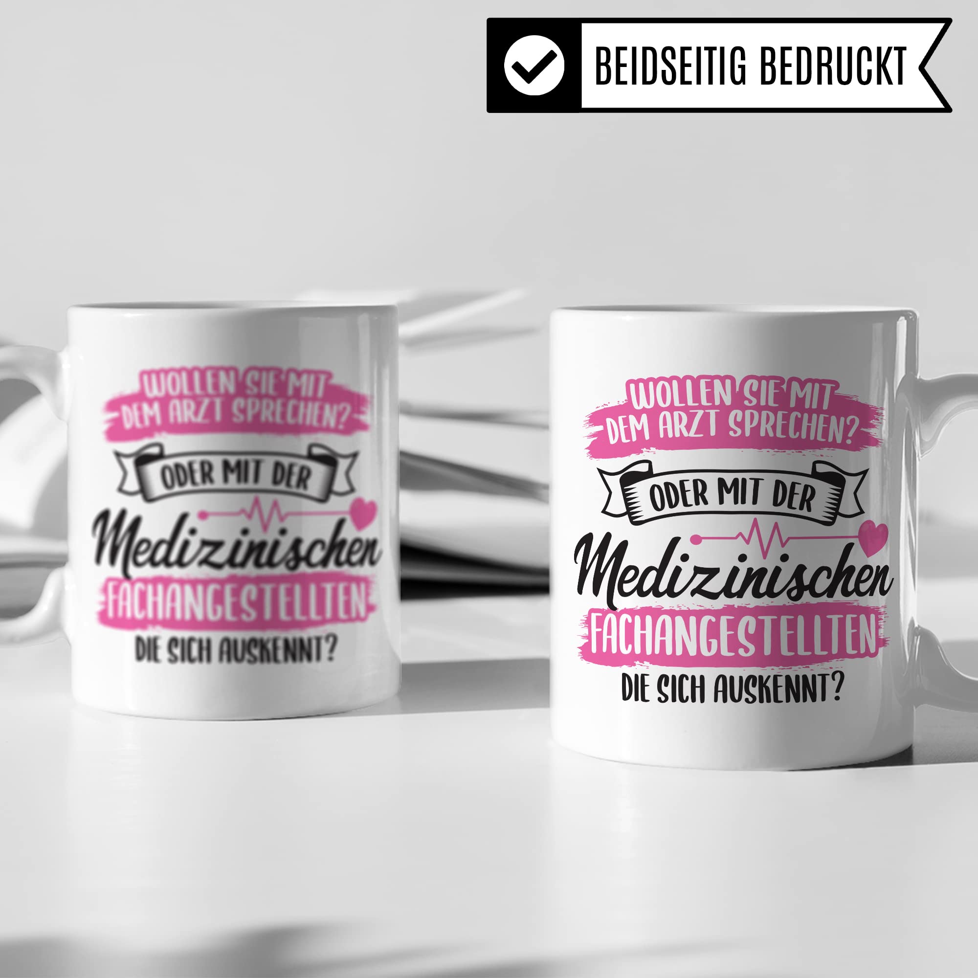 MFA Tasse - Geschenk für Medizinischen Fachangestellte die sich auskennt - Krankenschwester Arzthelferin Medizinische Fachangestellte Kaffee-Becher
