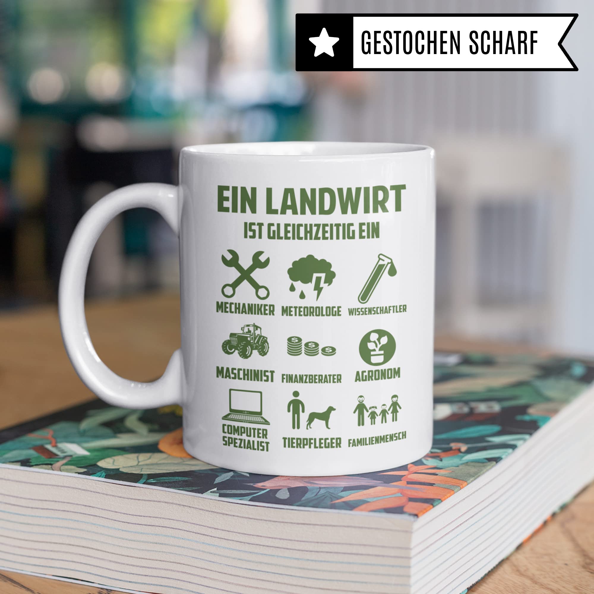 Landwirt Tasse, Männer Geschenk Landwirt Traktor Kaffeetasse, Landwirtschaft Motiv, Traktoren Bauer Bauernhof Humor, Kaffeebecher Traktor Witz