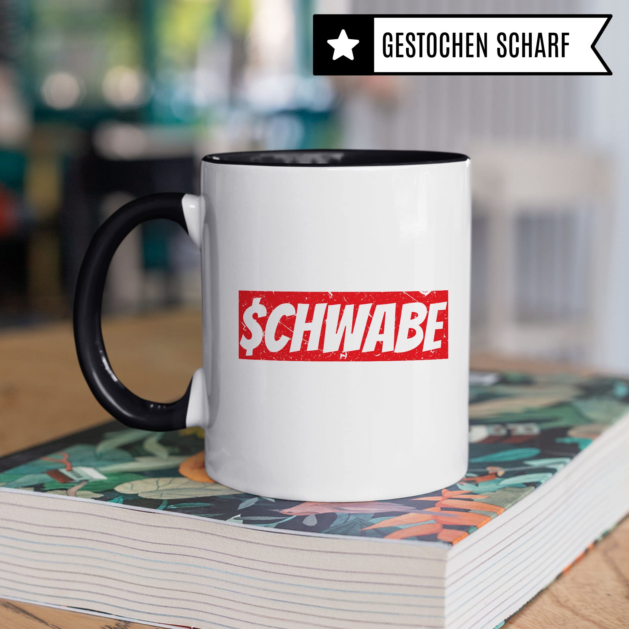 Schwabe Tasse Geschenkidee Humor Witz Kaffeetasse Geschenk für Schwaben Schwabin Kaffeebecher Bayern Becher