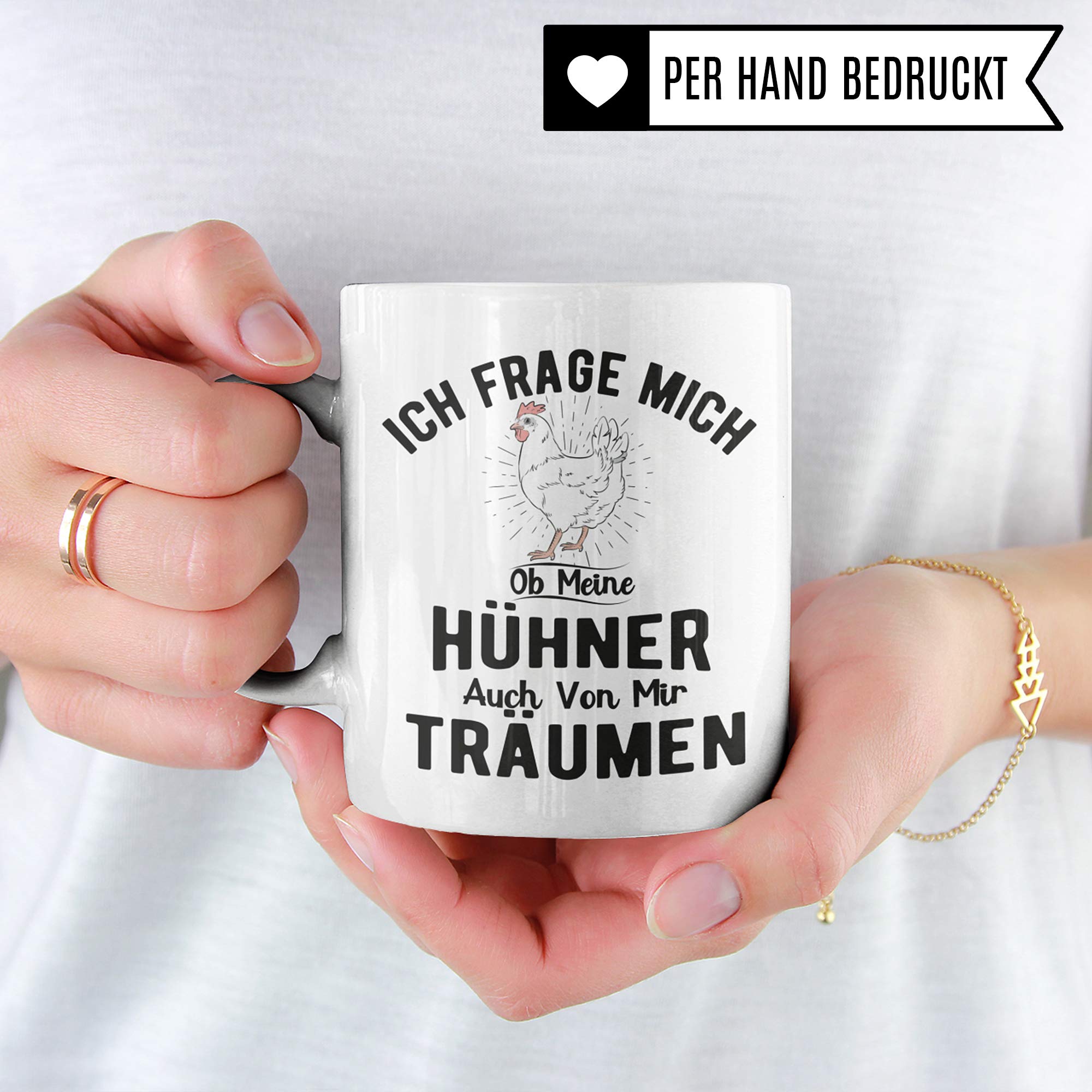 Pagma Druck Hühner Tasse lustig, Huhn Becher Geschenkidee, Hühner Geschenk Kaffeetasse für Hühnerhalter, Hühnerstall Spruch Bauernhof Haushuhn Hühnerhaltung Motiv Kaffeebecher