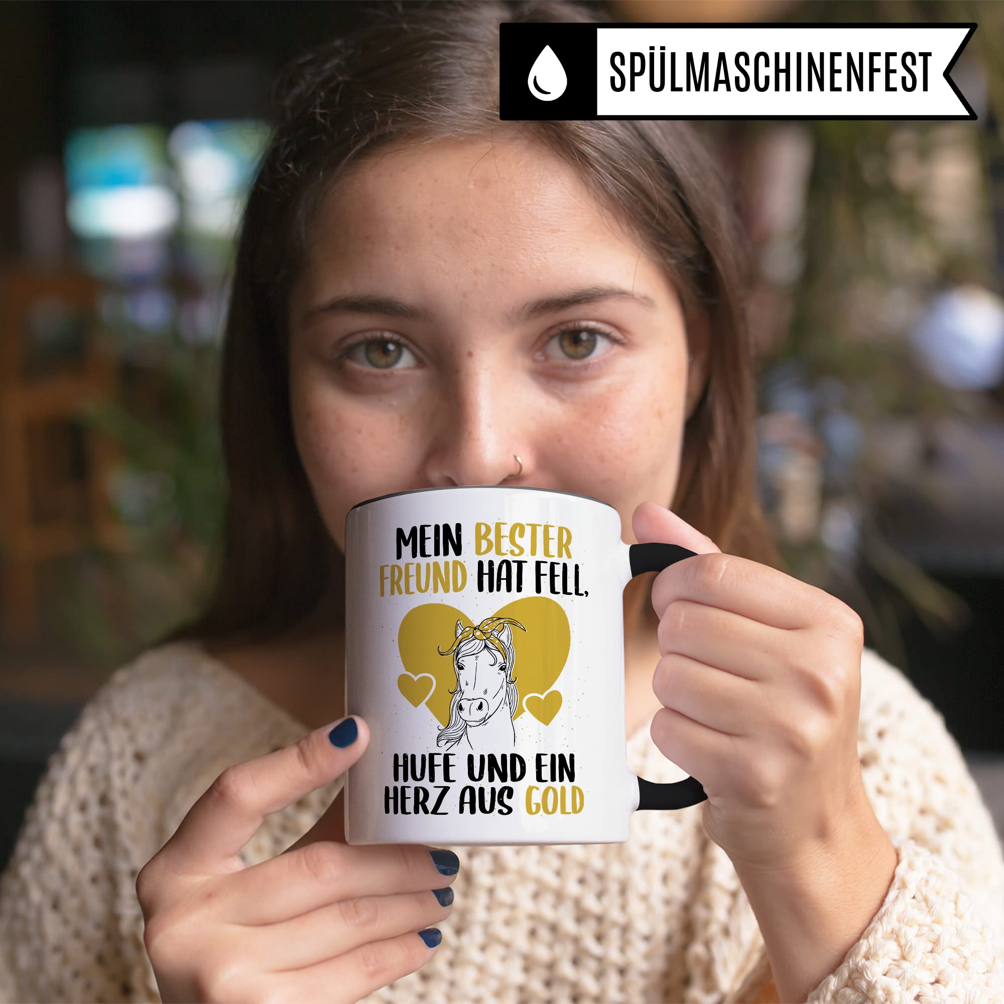 Tasse Pferd Pferde Kaffeetasse Reiterin Kaffee-Becher Reiten bester Freund Vierbeiner Teetasse Pferdemädchen Stallmädchen Pferdeliebhaber Geschenk Geschenkidee Stall Reiter