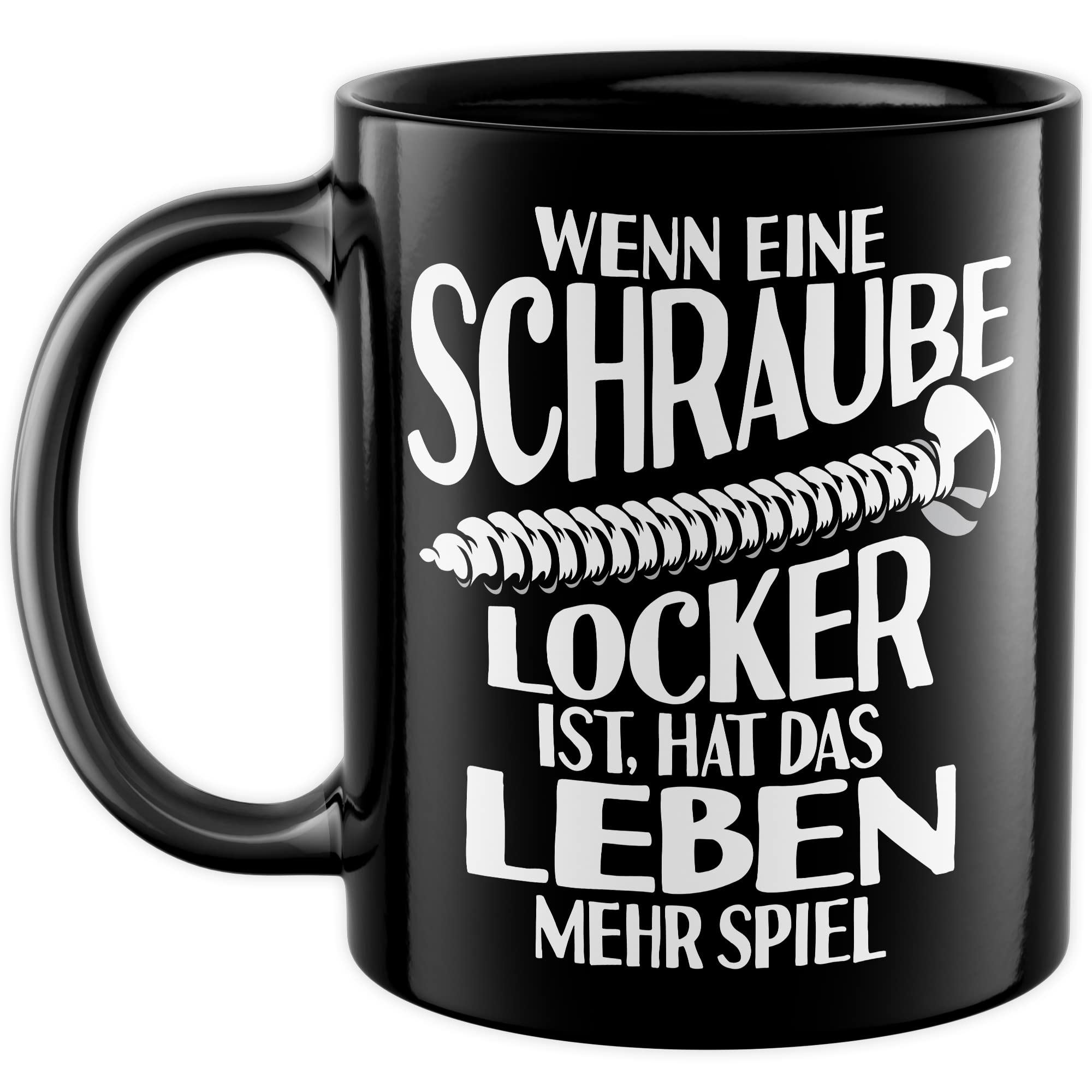 Handwerker Tasse Schrauben Kaffeetasse Mechatroniker Kaffee-Becher Schraube locker Männer Teetasse Geschenk Werkstadt Geschenkidee