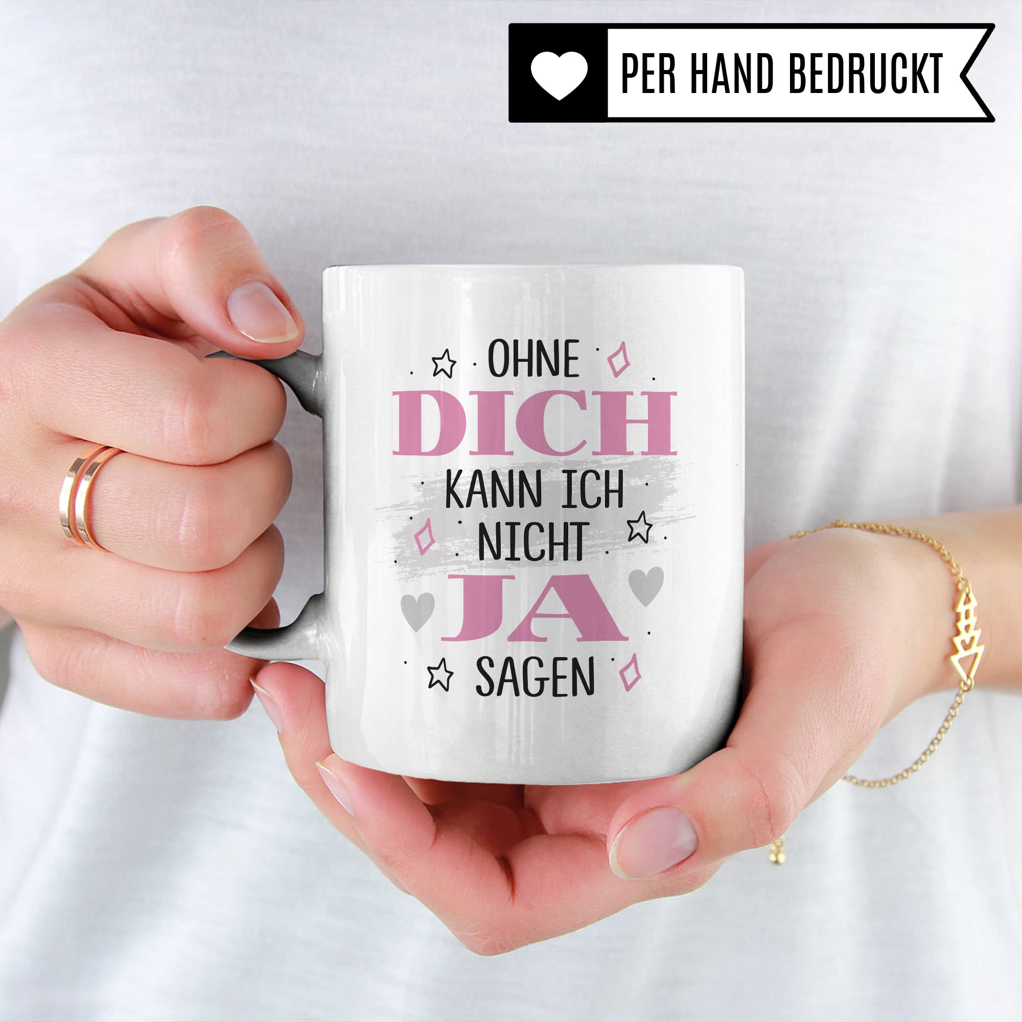 Trauzeugin fragen Tasse Trauzeuge fragen Ohne dich kann ich nicht JA sagen Spruch Geschenk Trauzeugin Trauzeuge süßes Motiv schöne Geschenkidee Kaffeetasse Teebecher Hochzeit