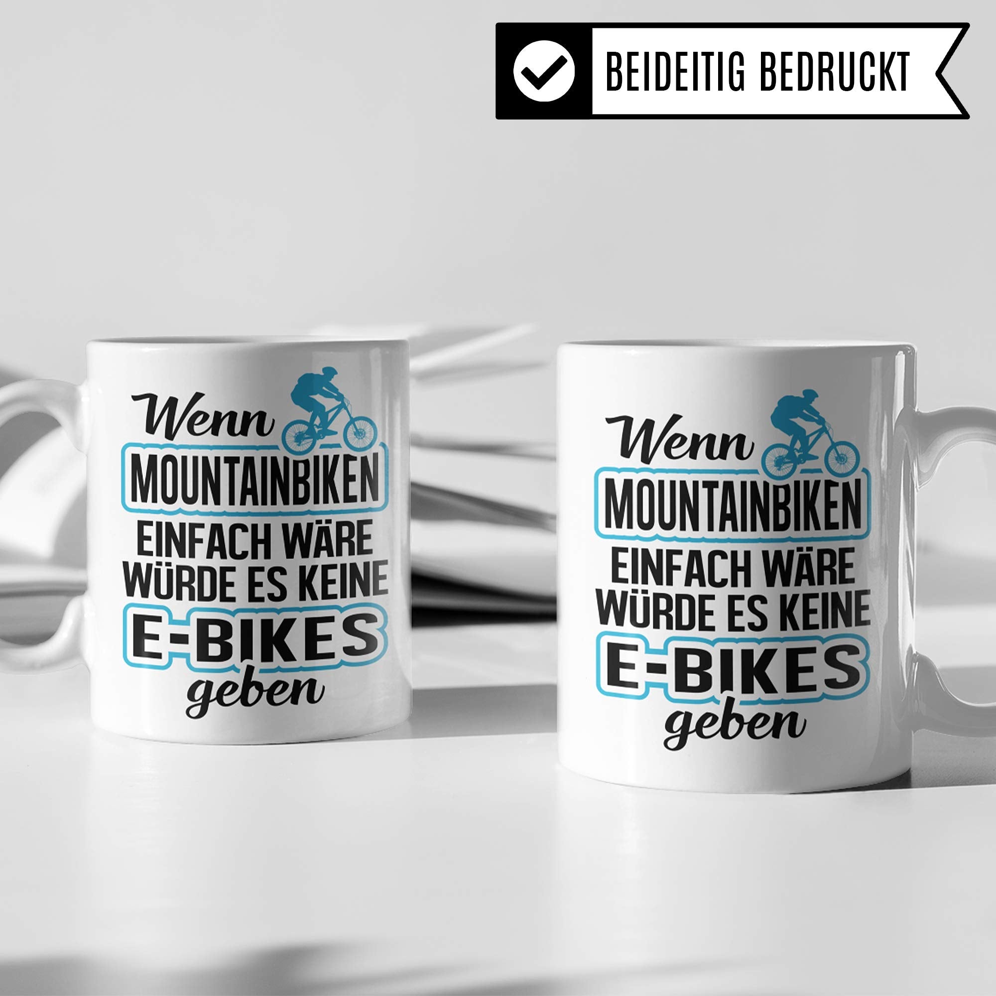 Pagma Druck Mountainbike Tasse Fahrrad lustig, Geschenk Fahrradfahrer Männer, Becher Fahrradmotiv Fahrräder, Mountainbiker Fahrrad Geschenkideen lustig Radsport Radfahren Radfahrer Kaffeetasse