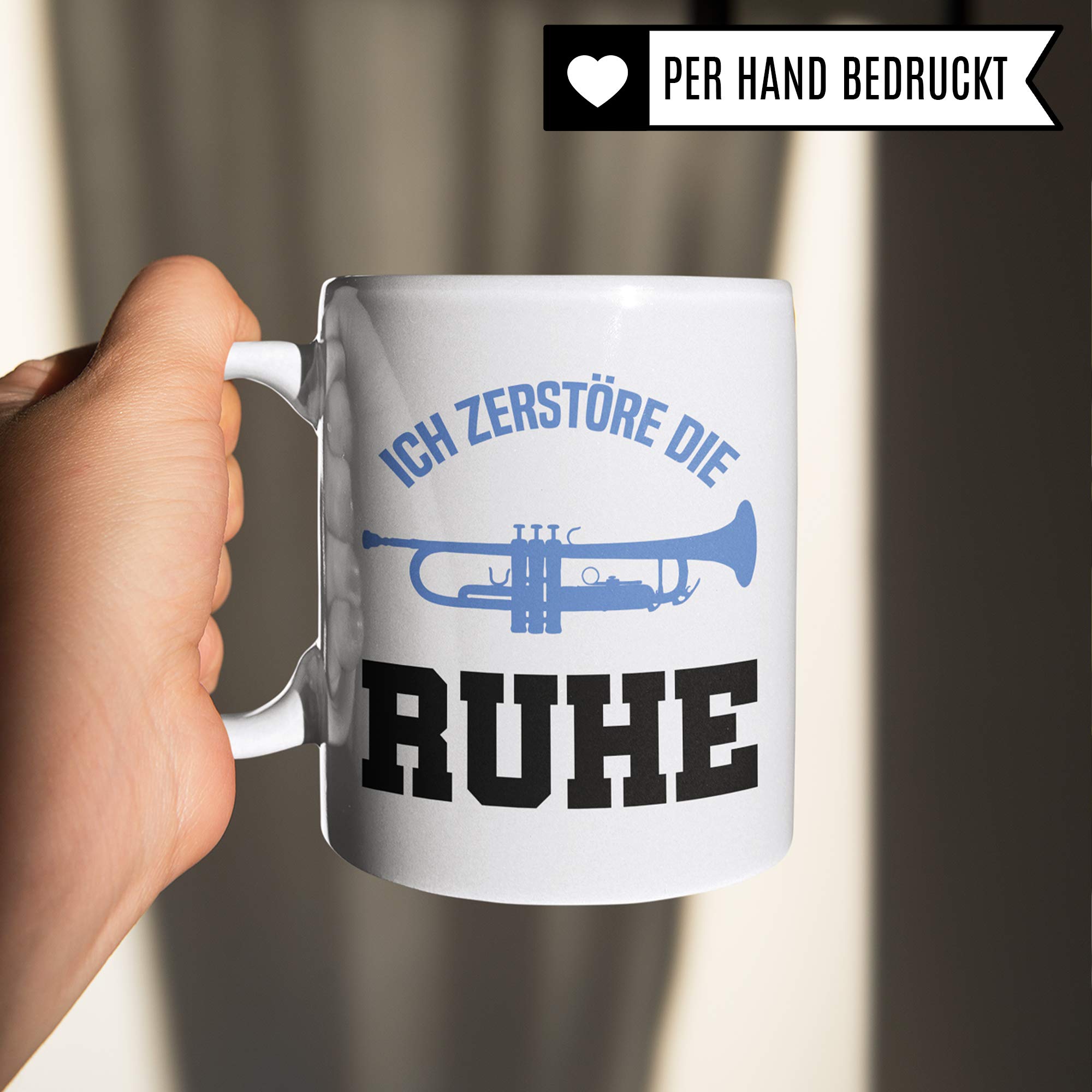 Pagma Druck Tasse Trompete, Trompeter Musiker Geschenke, Geschenkidee für Trompetenspieler Becher, Instrument Musik Blechbläser Blasorchester, Deko Kaffeetasse