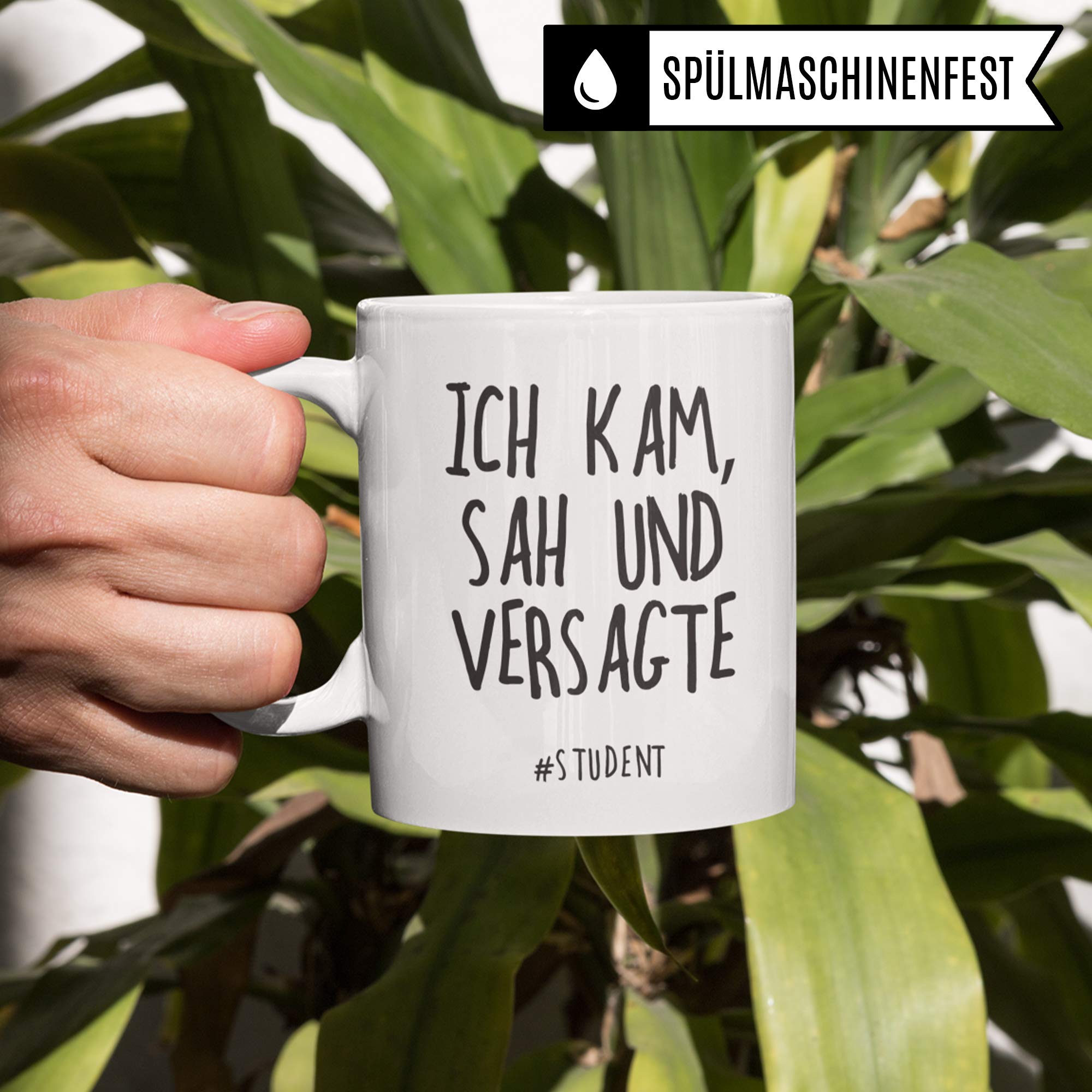 Pagma Druck Studenten Geschenk, Tasse Studium, Student Geschenkidee Uni Witz Becher, Kaffeetasse lustig Universität Studieren Anfang Beginn, Semester Kaffeebecher