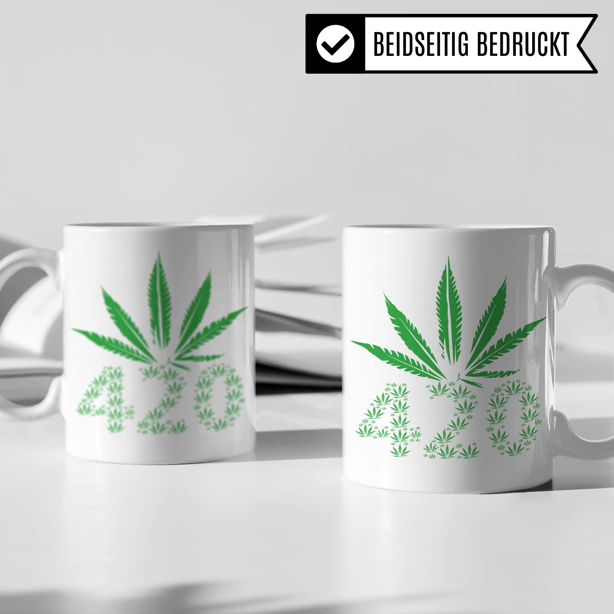 420 Tasse Weed Cannabis Tasse Kiffer Geschenk lustig Stoner Kaffeetasse mit Cannabis Motiv Kiffer Geschenkidee Marihuana Kaffeebecher Teetasse