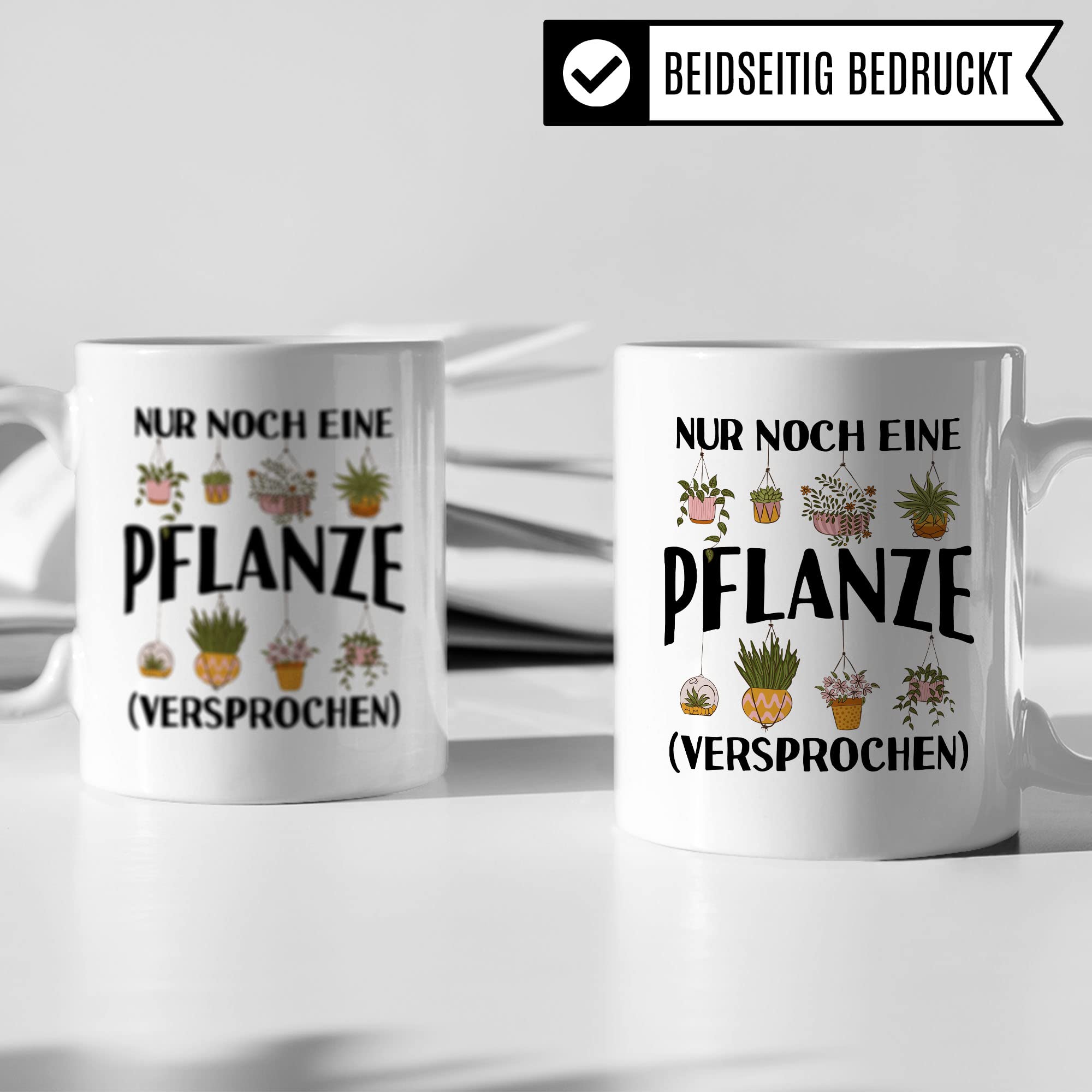 Tasse Garten-liebhaber, Nur noch eine Pflanze versprochen Spruch, Geschenk Garten-Motiv Kaffeetasse Hobby-Gärtner Hobby-Gärtnerin, Pflanzen-Motiv Pflanzenliebhaber Plants grüner Daumen Tassen