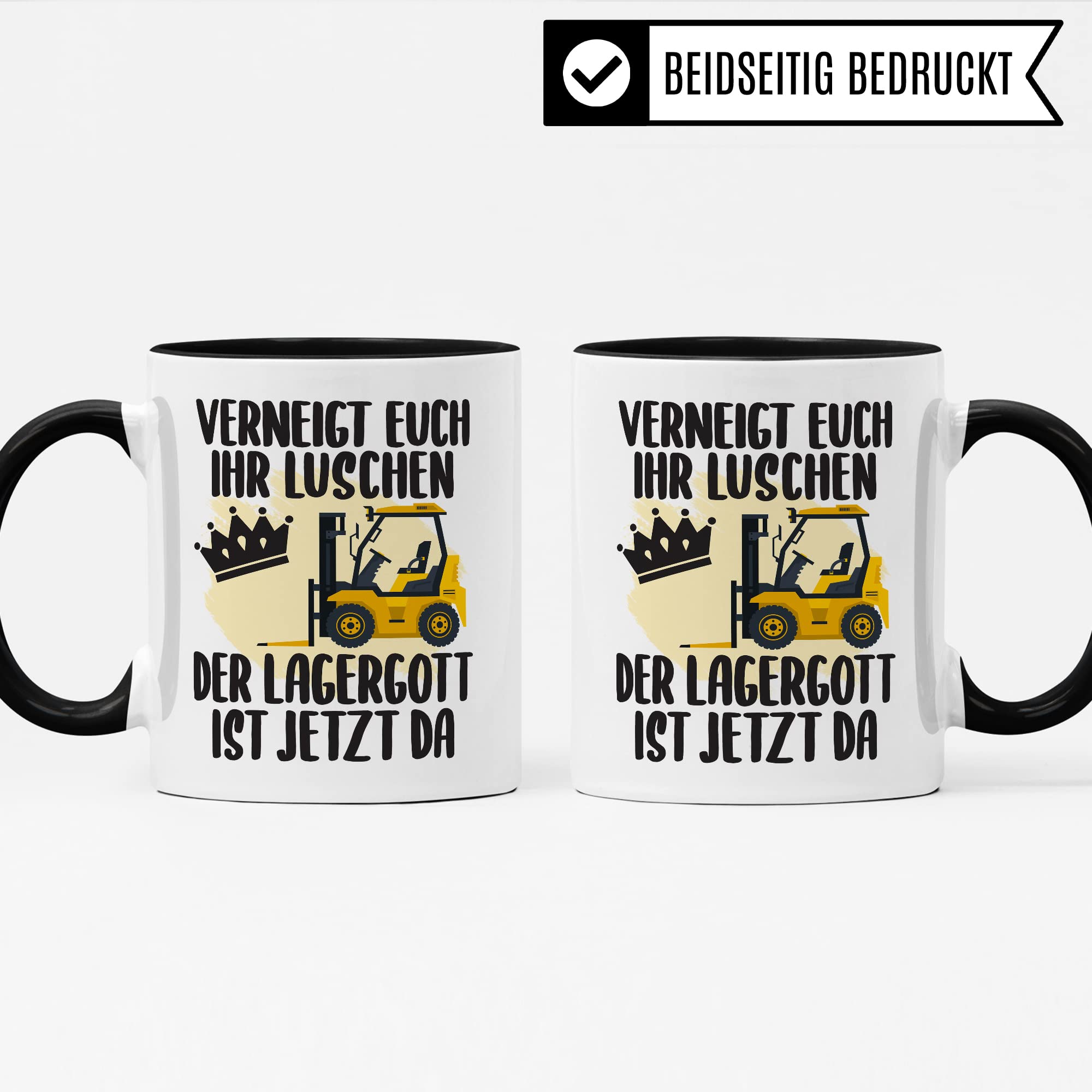 Lagerist Tasse mit Spruch lustig Staplerfahrer Geschenk Gabelstaplerfahrer Kaffee-Tasse böser Humor Kaffeebecher Lagerarbeiter Geschenkidee Lagerlogistiker Kaffeetasse