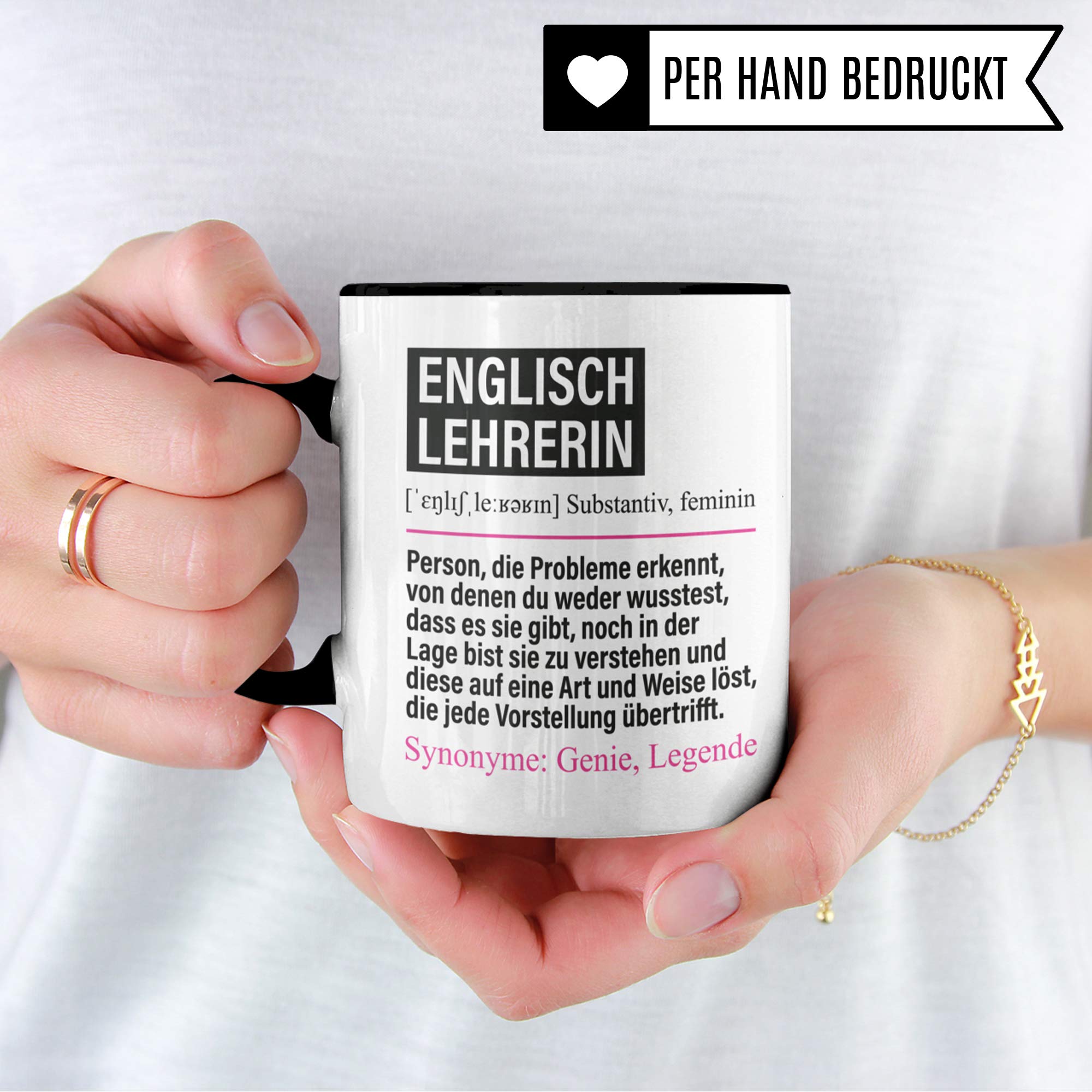 Pagma Druck Tasse Englischlehrerin lustig, Englischlehrerin Geschenk, Spruch Englisch Lehrerin Kaffeebecher Geschenkidee, Kaffeetasse Beruf Unterricht Teetasse Lehramt Schule Becher