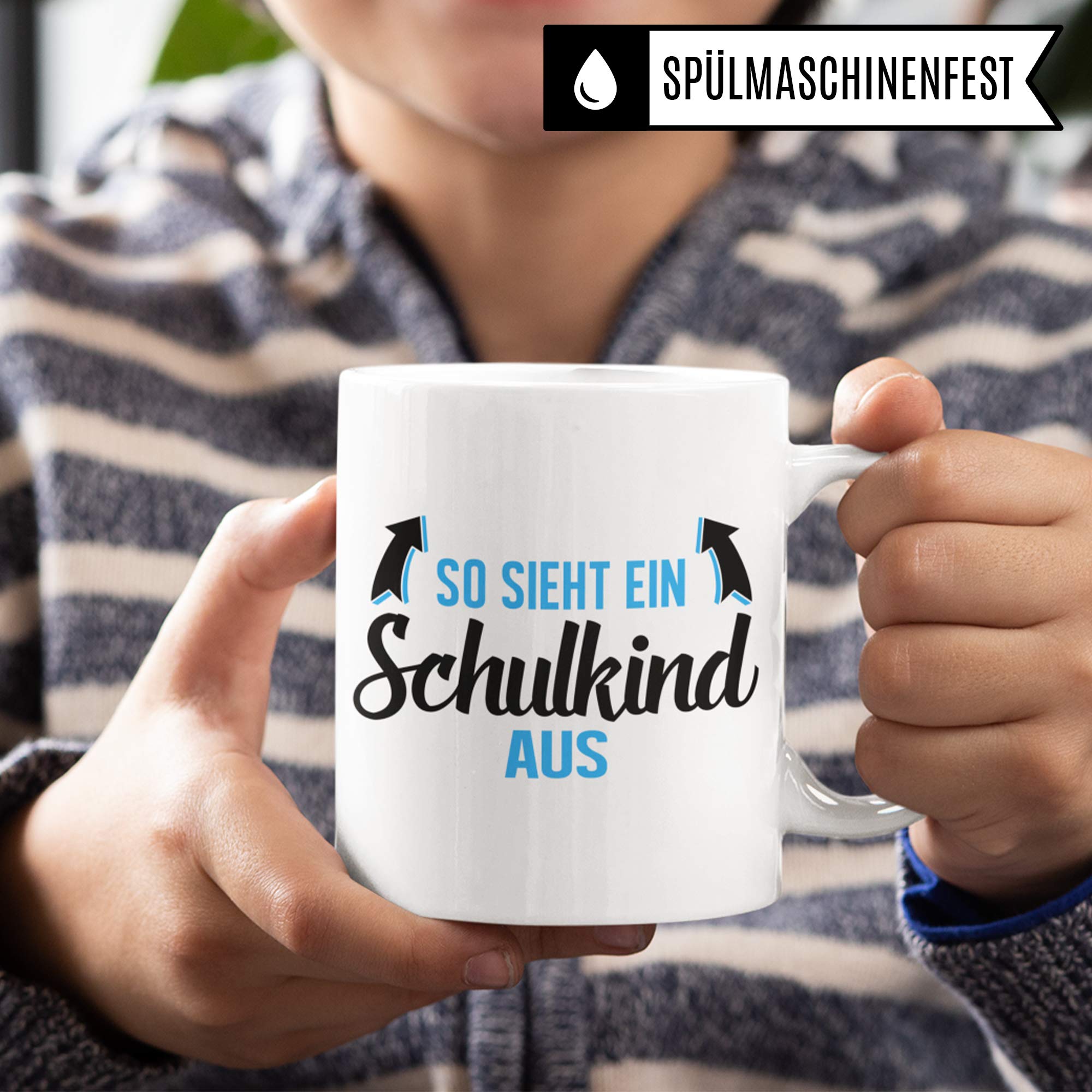 Pagma Druck Schulanfang Tasse, Geschenke Schulanfang Junge, Schulkind Becher Einschulung Geschenk, Kaffeetasse Schulbeginn Schulstart Geschenkidee für Erstklässler Schultüte Inhalt