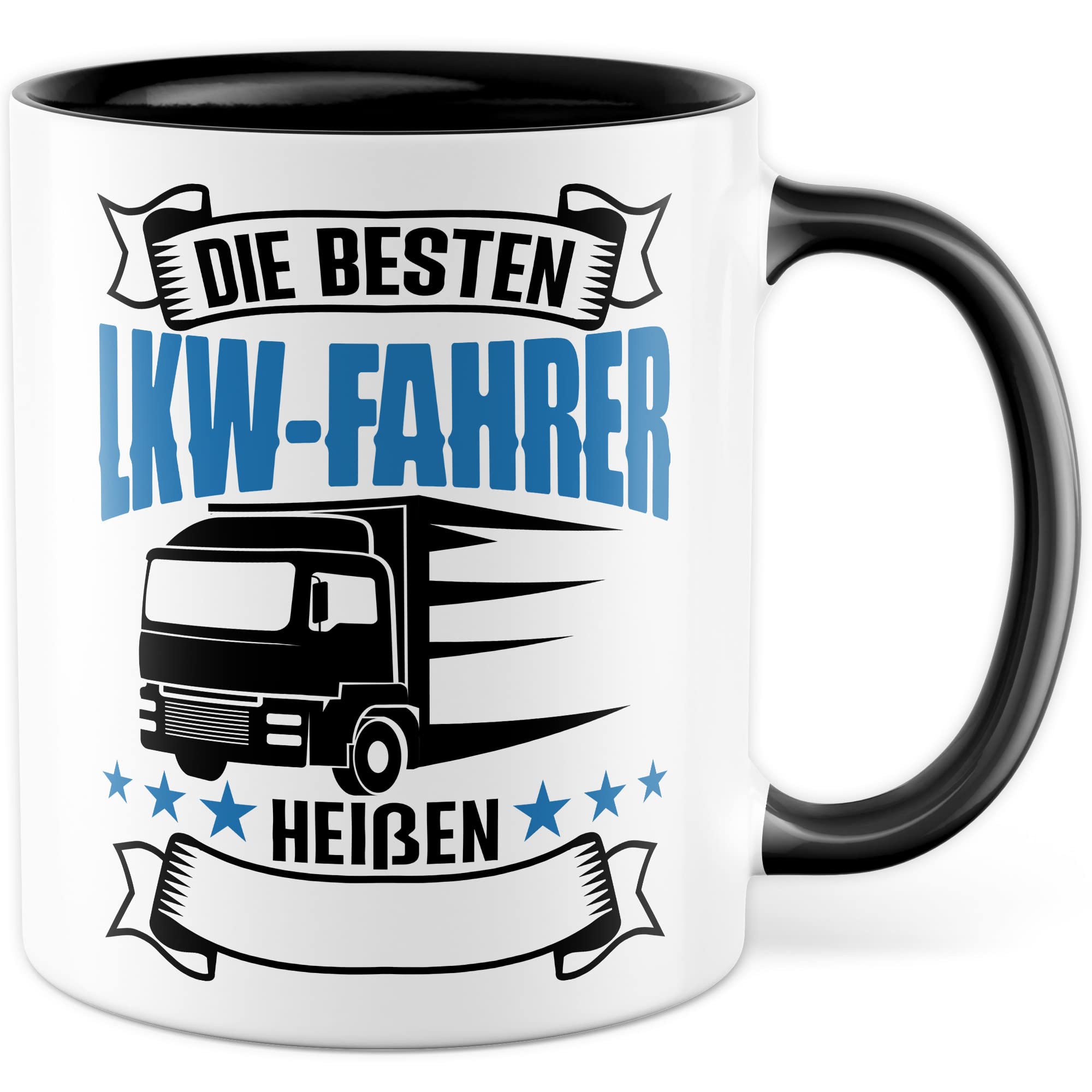 LKW Tasse personalisierbar Lkw Fahrer Kaffeetasse anpassbar Kaffee-Becher mit Wunsch Name lustig Geschenkidee persönlich Fernfahrer Geschenk Lastwagen Spediteur Custom Tasse mit Spruch