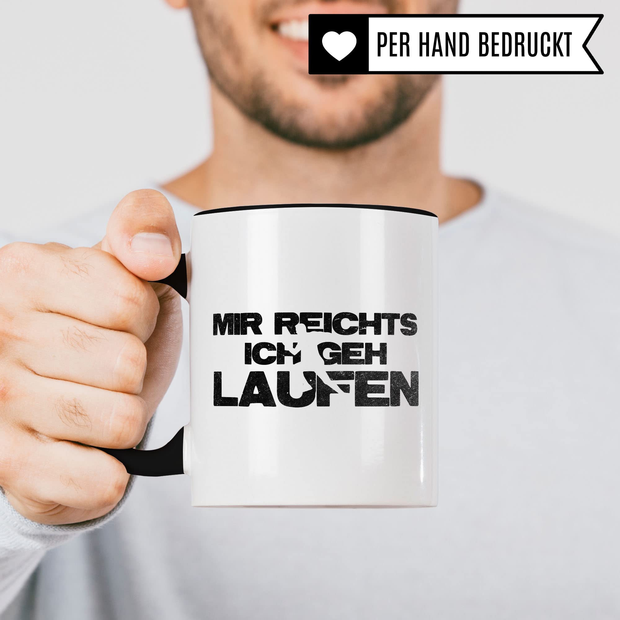 Läufer Tasse Geschenkidee Läuferin Kaffeetasse Humor Witz Geschenk für Jogger Joggerin Kaffeebecher Laufen Becher