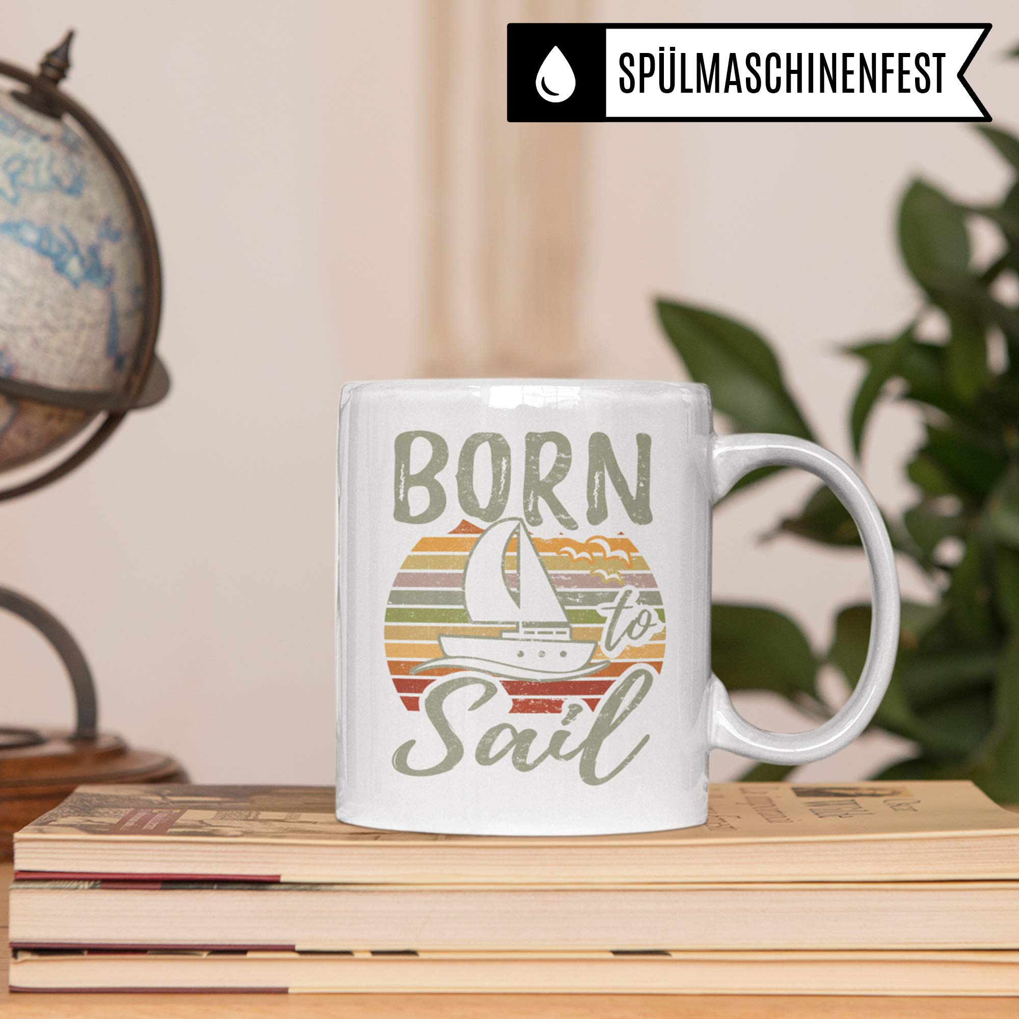 Pagma Druck Tasse Segeln Geschenk | Kaffeetasse für Segler | Tassen Segelboot/Segelschiff Geschenkidee zum Segeln für Bootsfahrer