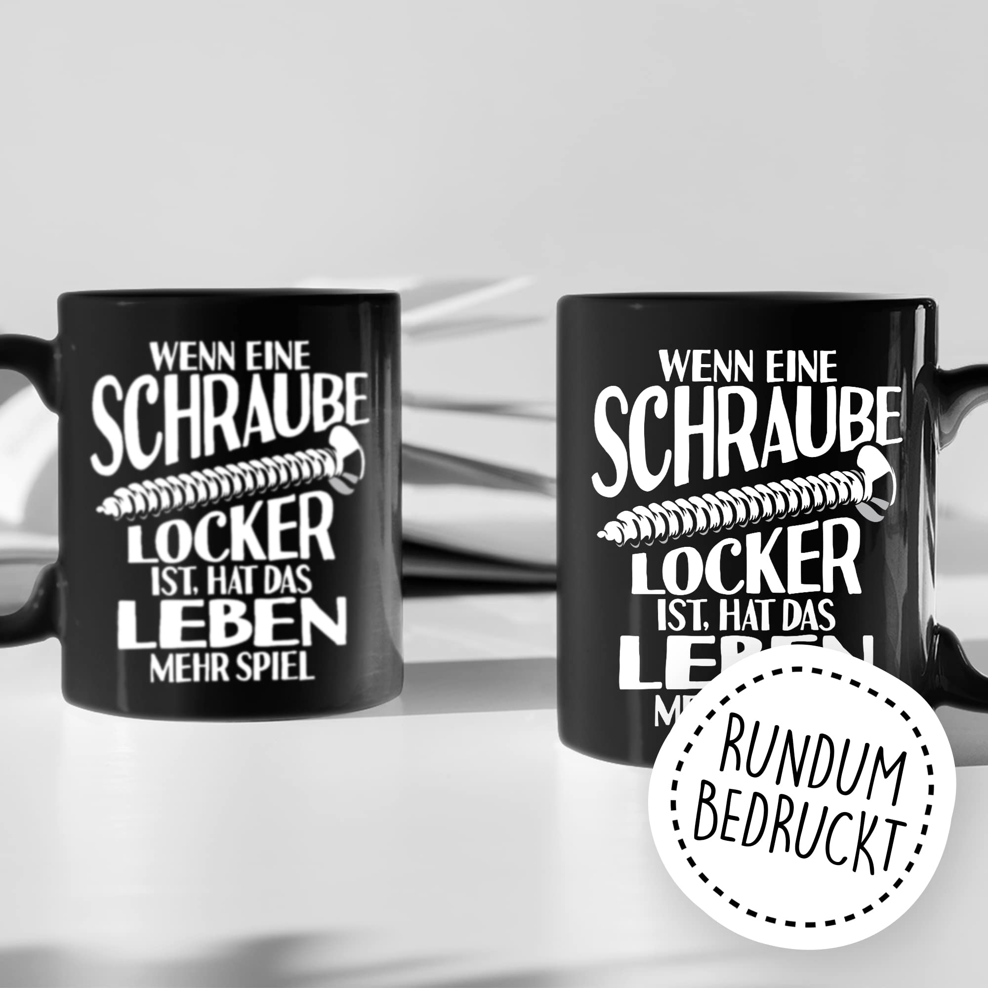 Handwerker Tasse Schrauben Kaffeetasse Mechatroniker Kaffee-Becher Schraube locker Männer Teetasse Geschenk Werkstadt Geschenkidee