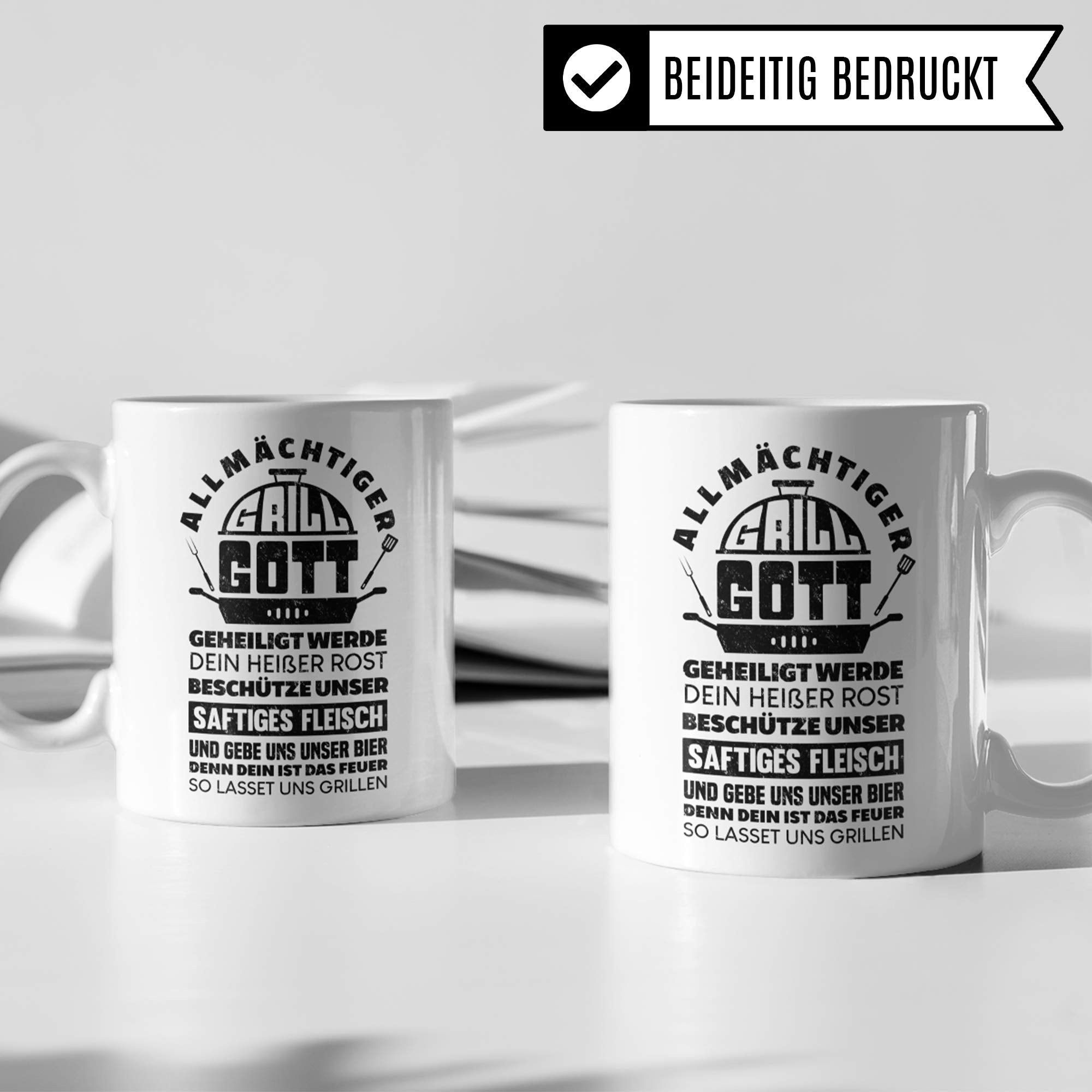 Pagma Druck Grill Tasse, Grillen lustiger Spruch Becher, Grillmeister Kaffeetasse Geschenk, Geschenkidee für Hobby Griller