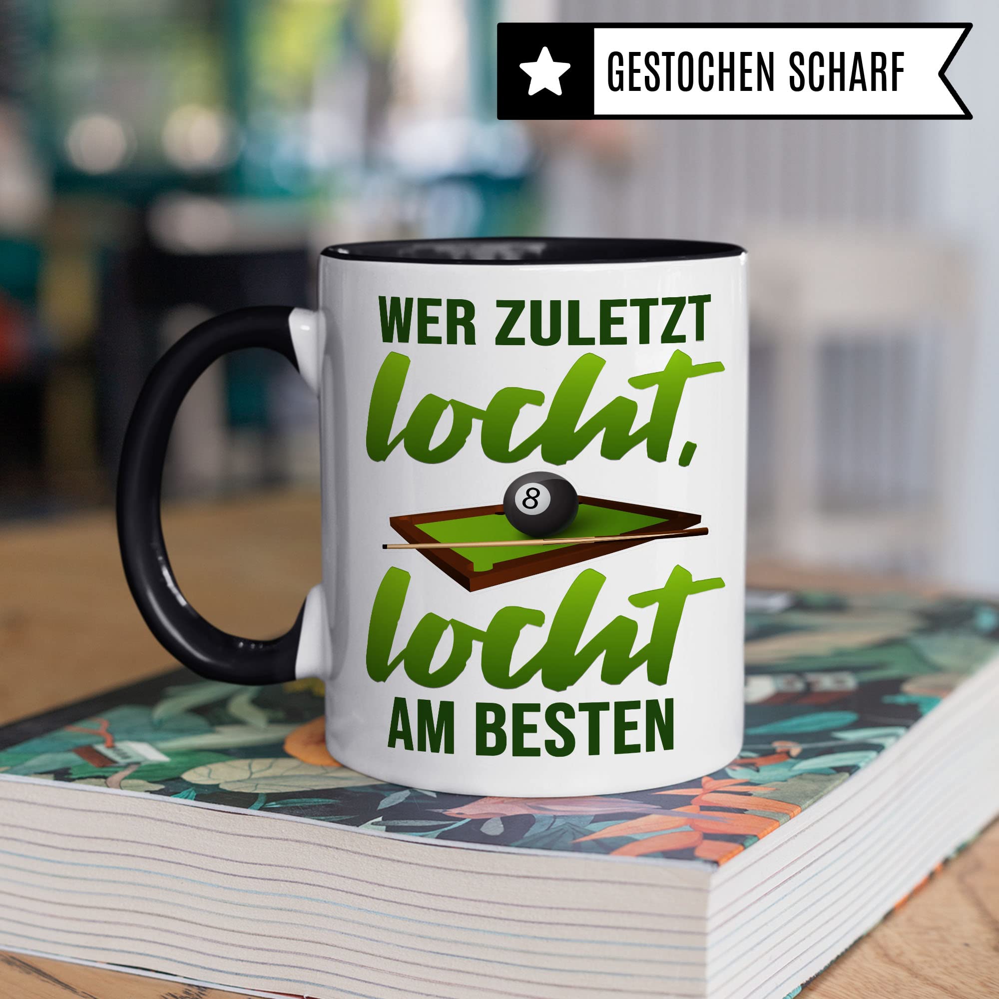 Billardspiel Tasse Geschenkidee Billard Kaffeetasse Humor Witz Geschenk für Billardspieler Kaffeebecher Pool Becher