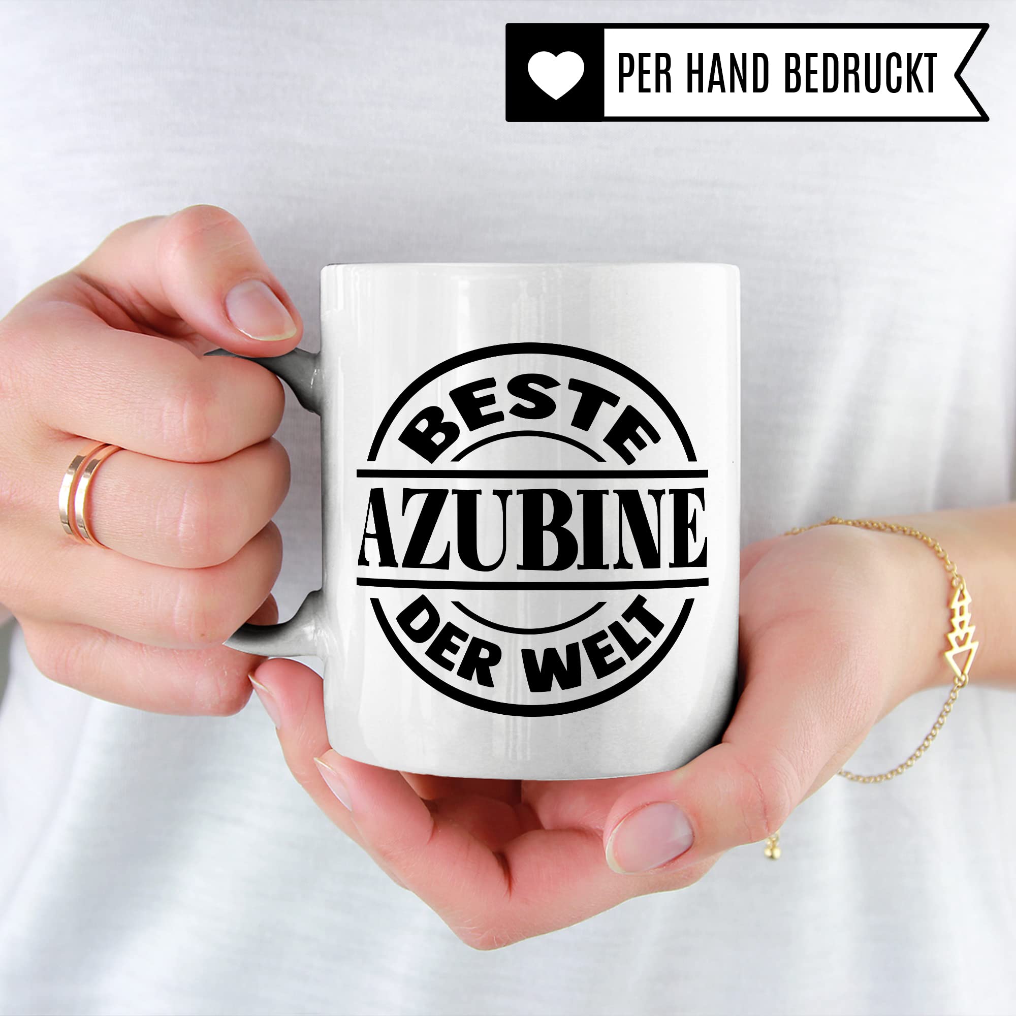 Azubi Tasse, Bester Azubi der Welt Spruch Kaffeetassen Ausbildung Kaffee-Becher Lehrling Ausbildung Becher Geschenkidee Azubine-Geschenk Auszubildende Tasse mit Spruch lustig