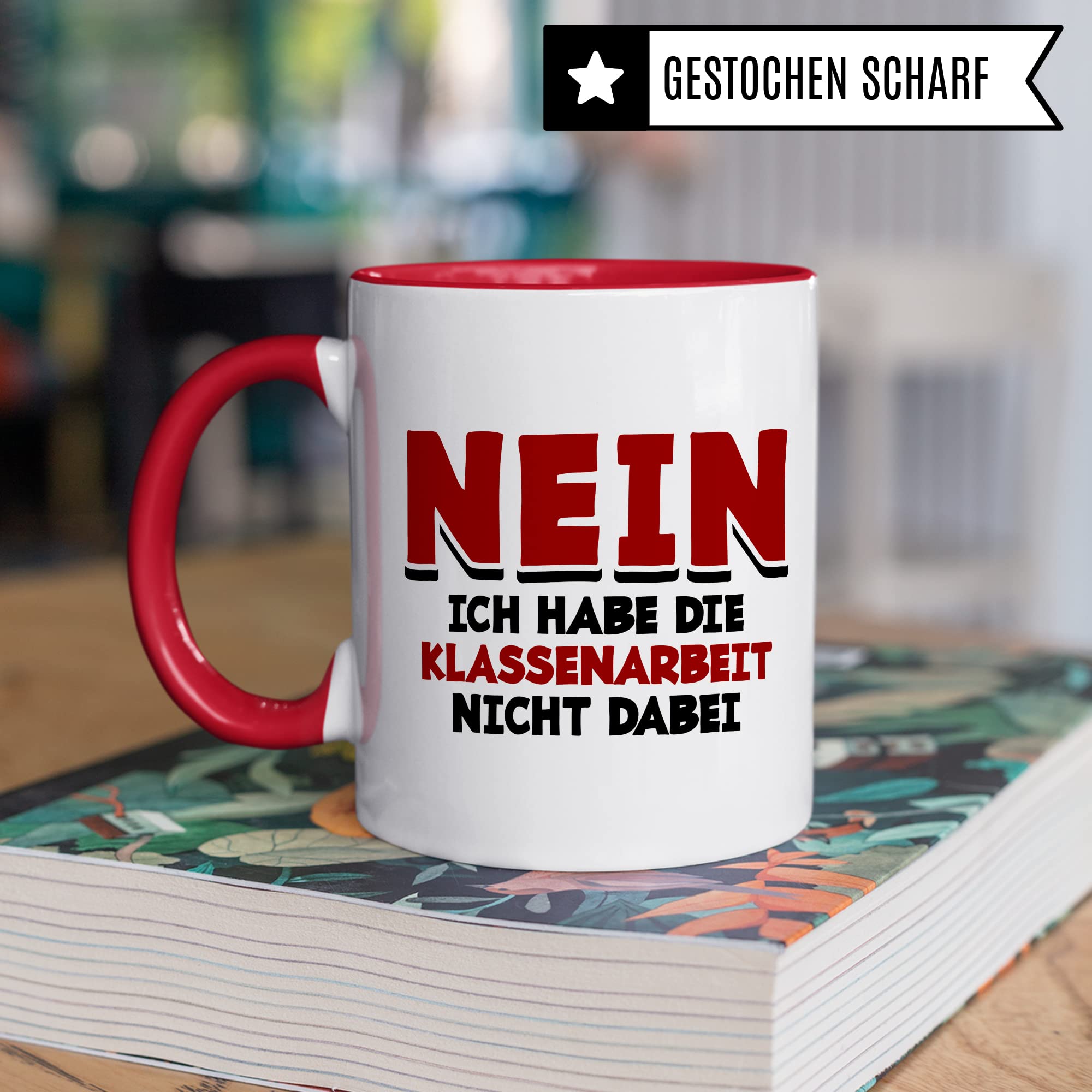 Tasse Lehrer lustig mit Spruch Geschenk-Idee Grundschule Gymnasium Realschule Mittelschule Referendar Abschied Abschiedsgeschenk Klassenarbeit Kaffee-Becher