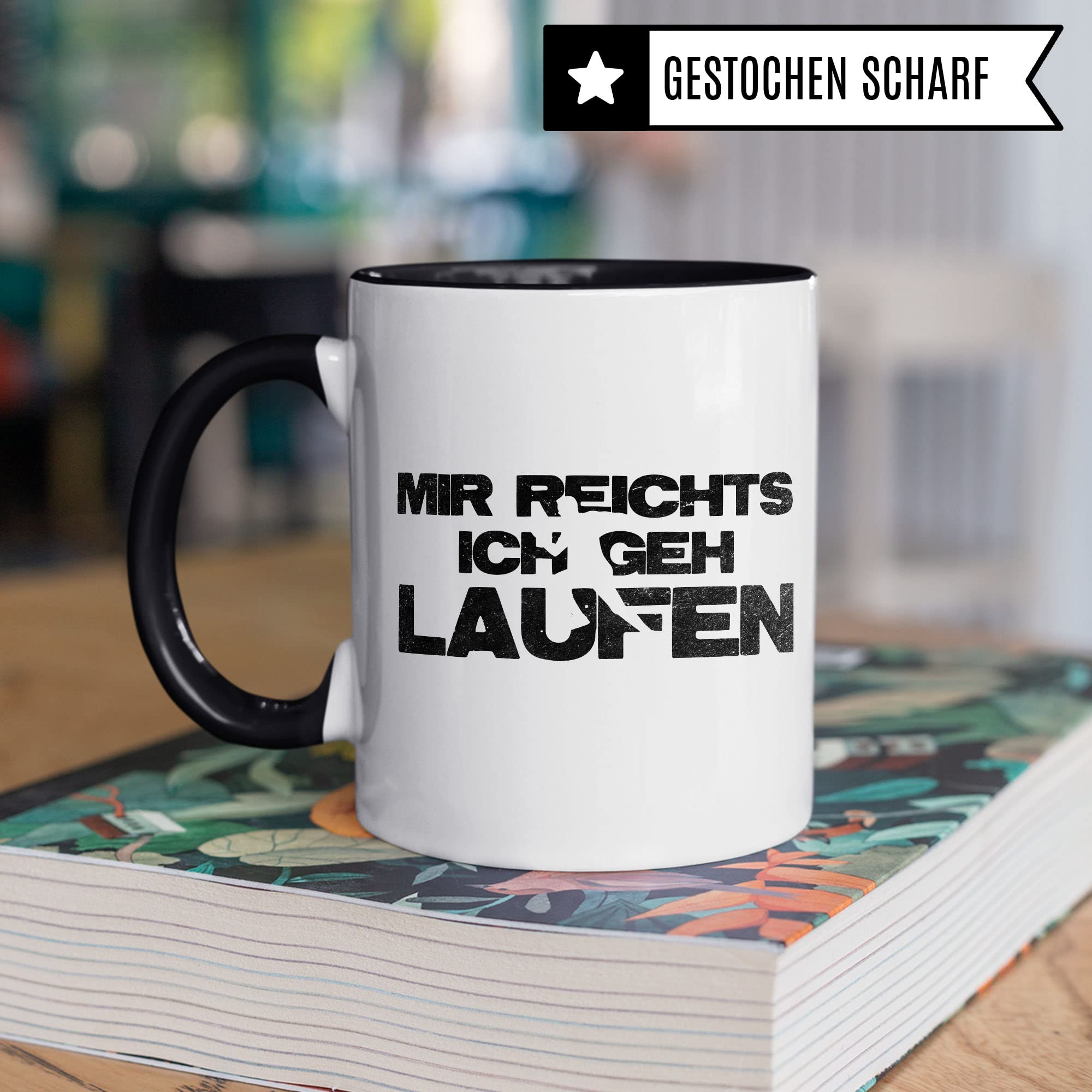 Läufer Tasse Geschenkidee Läuferin Kaffeetasse Humor Witz Geschenk für Jogger Joggerin Kaffeebecher Laufen Becher