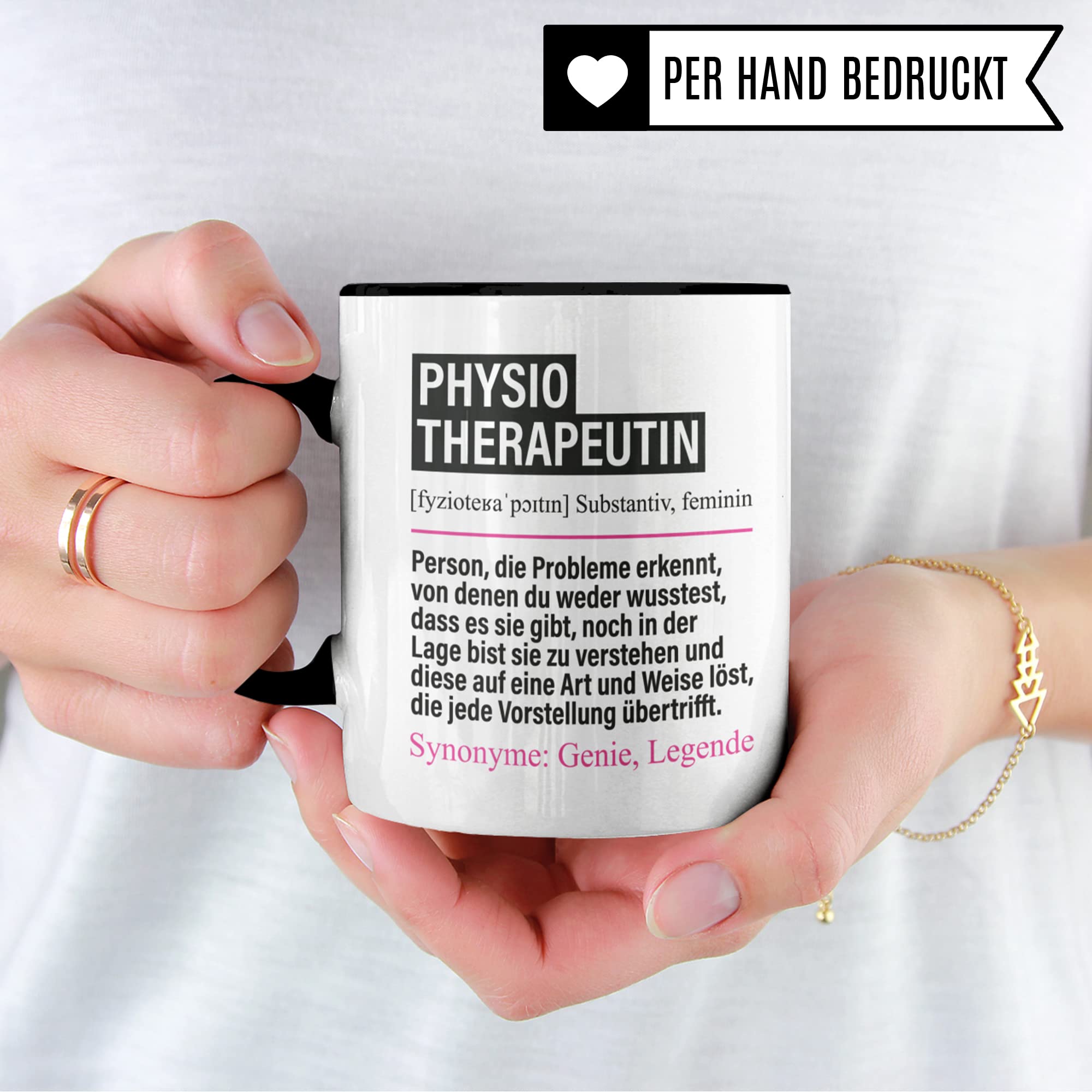 Tasse Physiotherapeutin lustig, Physiotherapeutin Geschenk Beruf, Spruch Kaffeebecher Physiotherapeut Geschenkidee, Beruf Physiotherapie Kaffee-Tasse Teetasse Becher